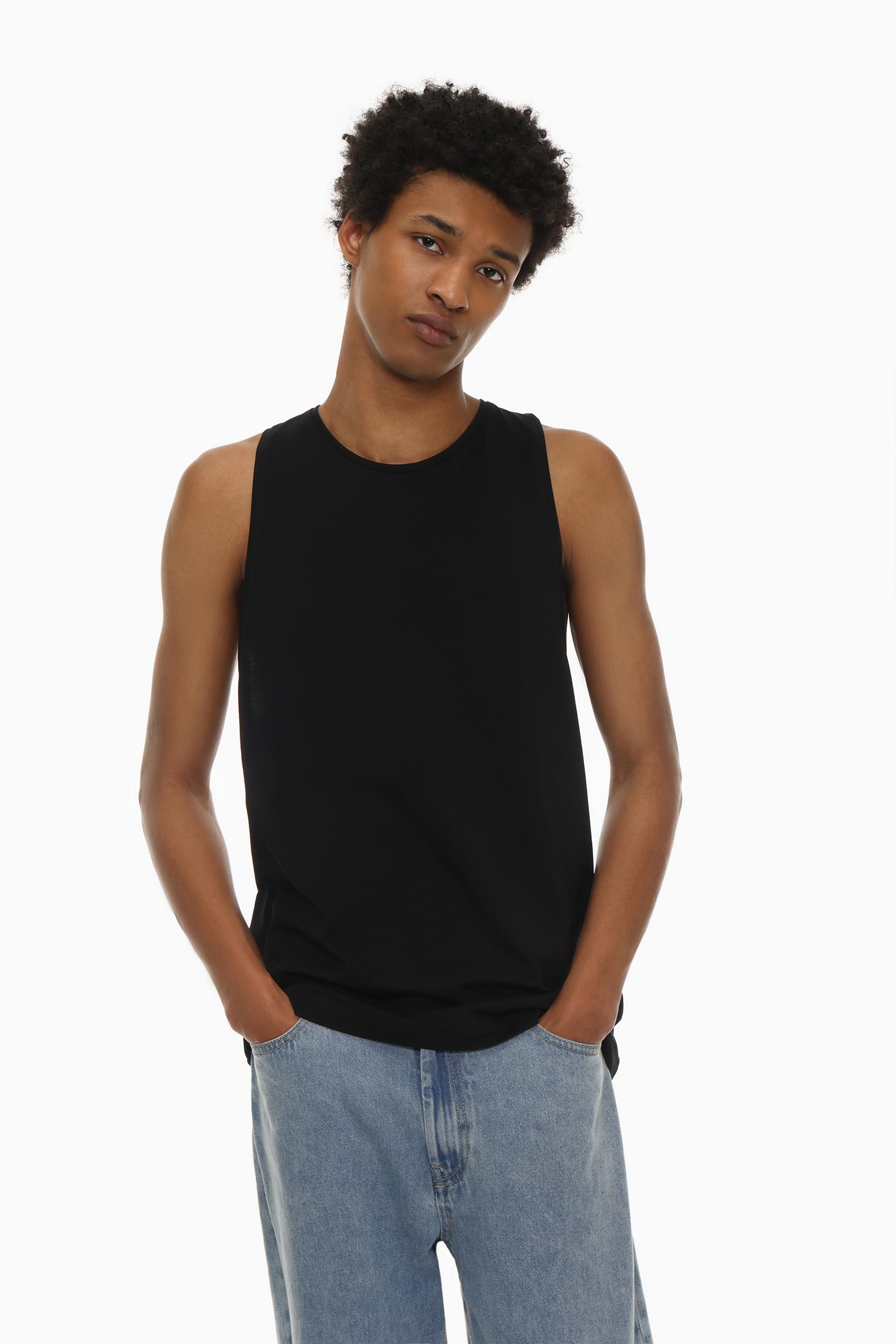 Basic tank top — BLACK