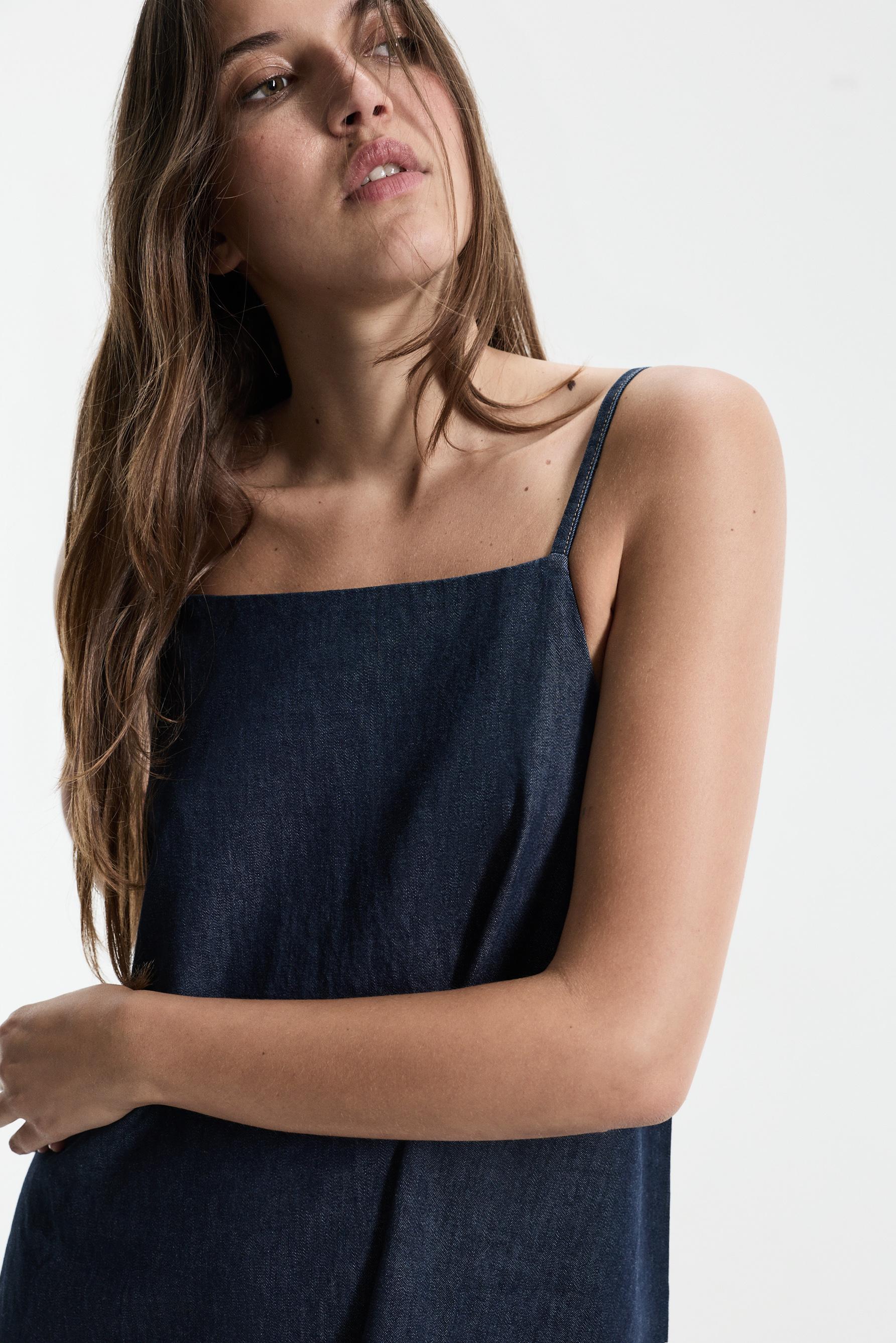 Lightweight denim dress — NAVY
