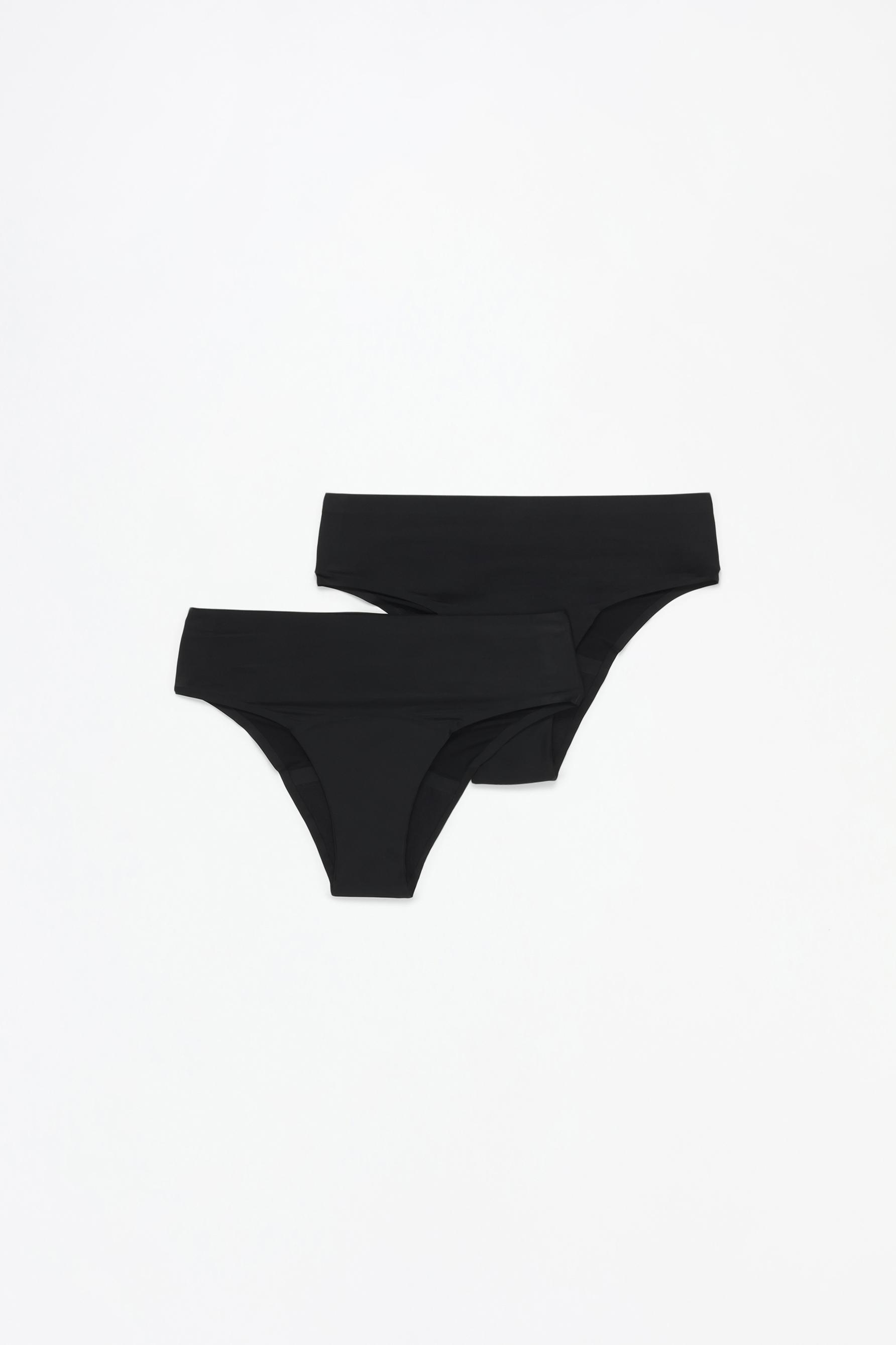 2-pack of period briefs — BLACK