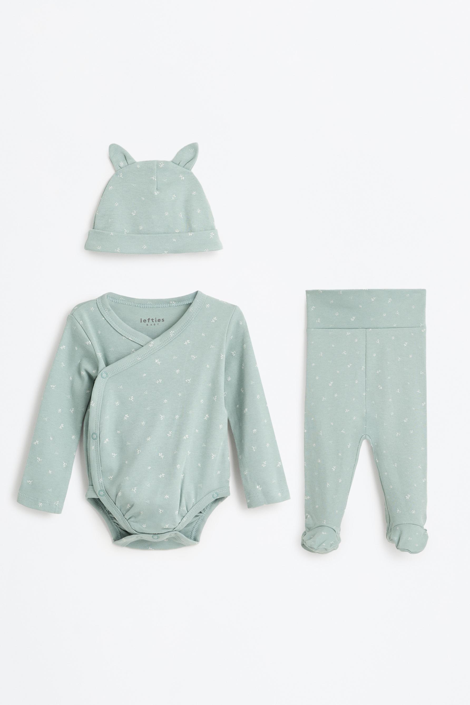 Conjunto de body, polaina y gorrito