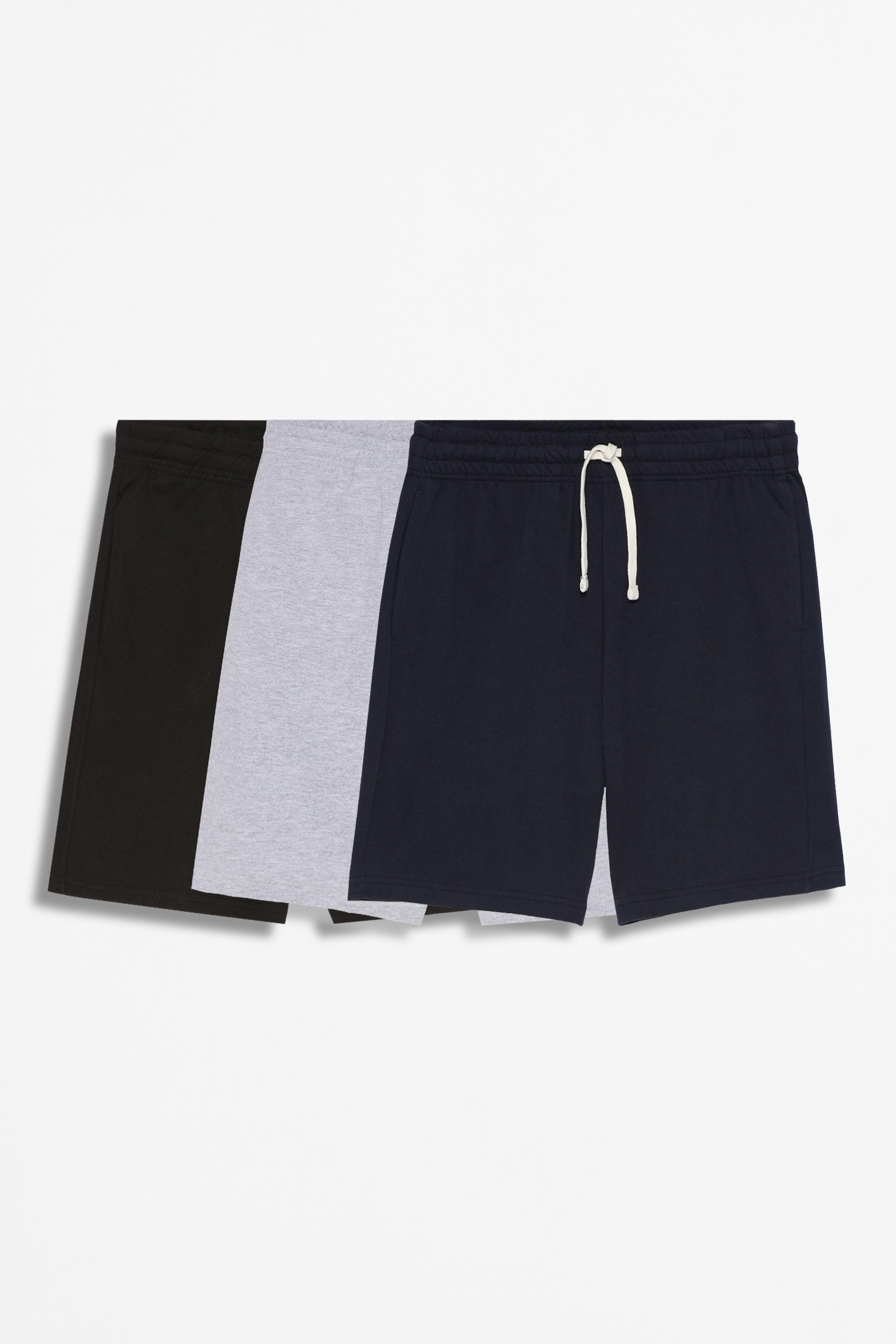 Pack of 3 tracksuit Bermuda shorts — BLACK