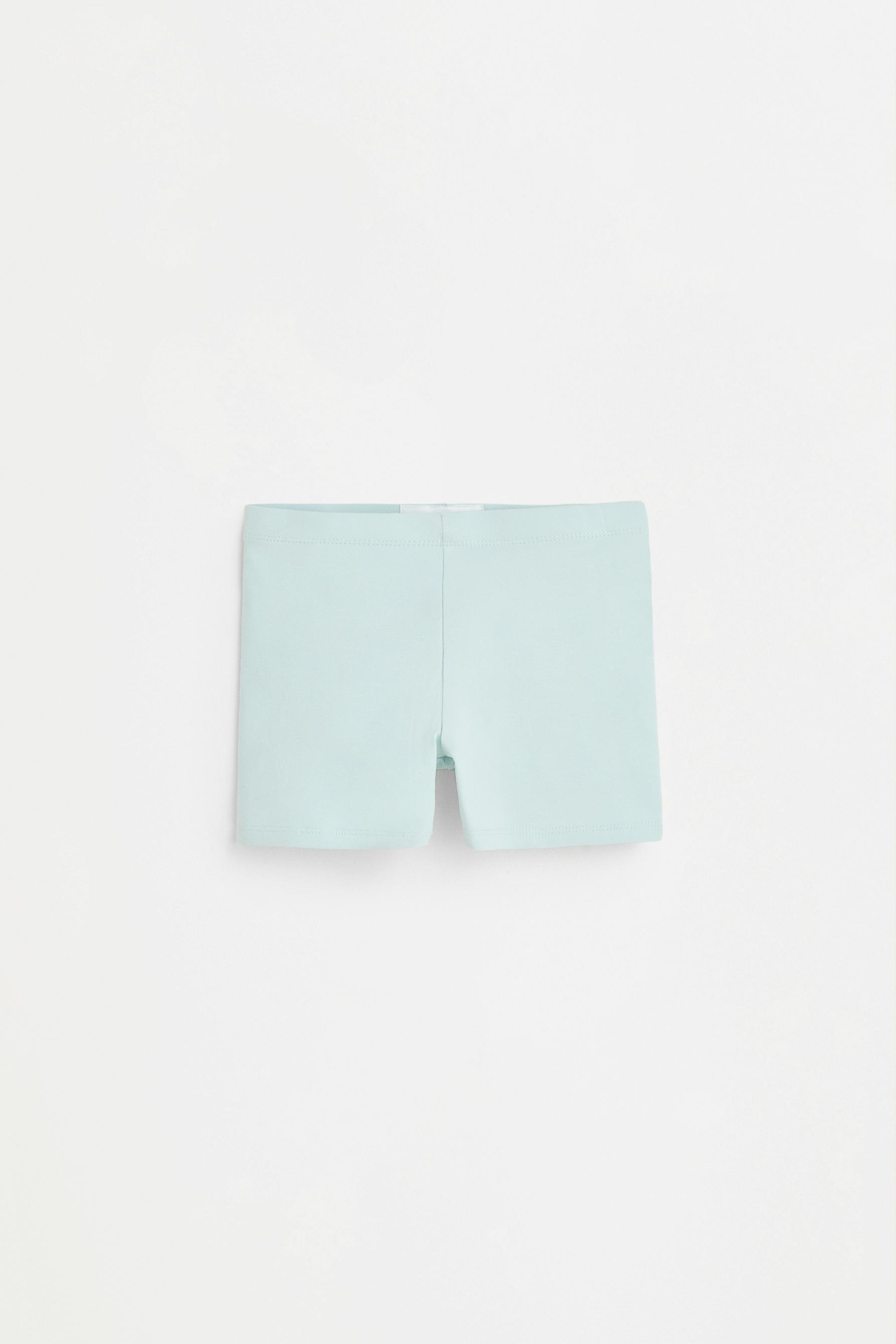 2-pack of plain short leggings — PALE TURQUOISE