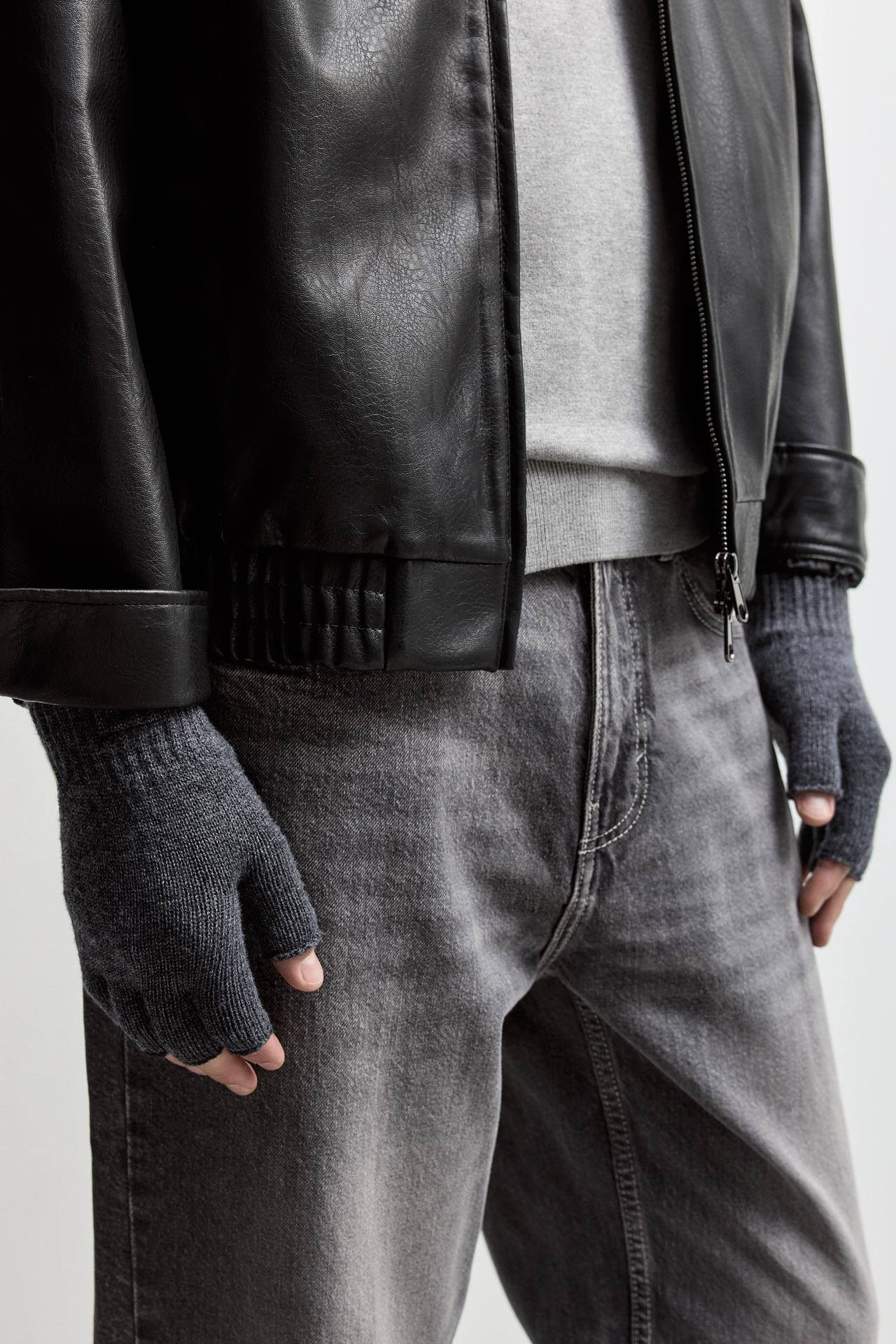 Knit mittens — ANTHRACITE GREY