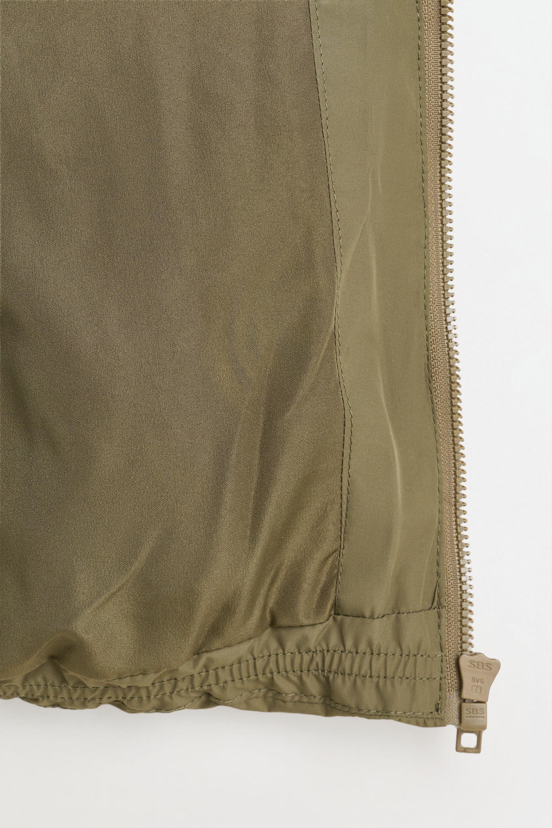 Quilted hooded gilet — PALE KHAKI