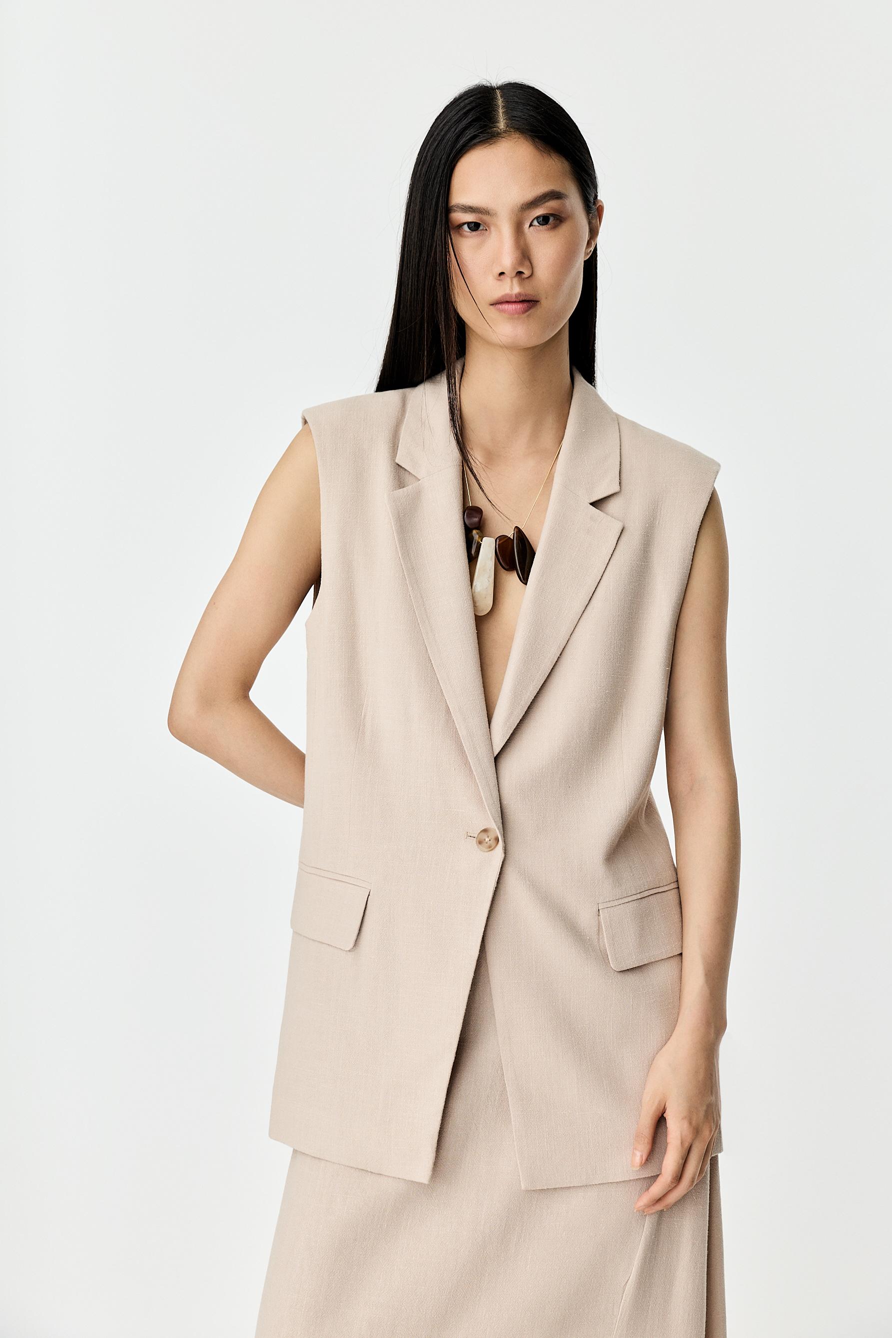 Chaleco largo rústico