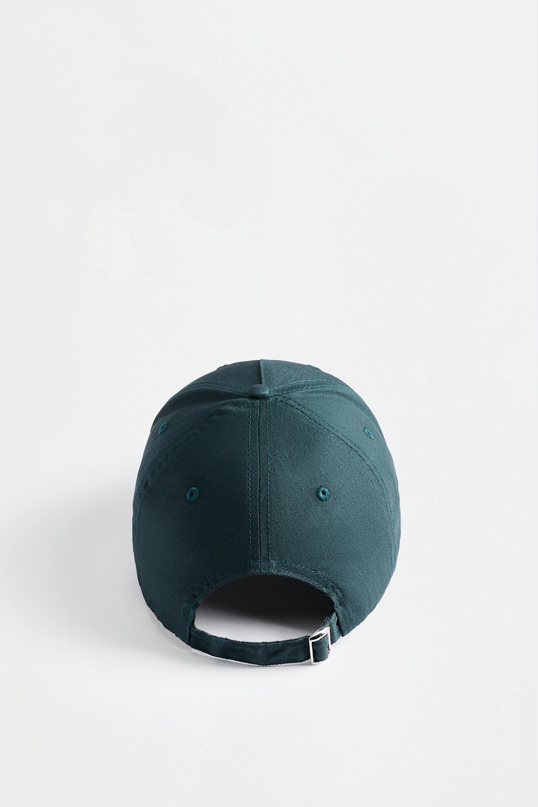 Slogan embroidery cap — GREEN