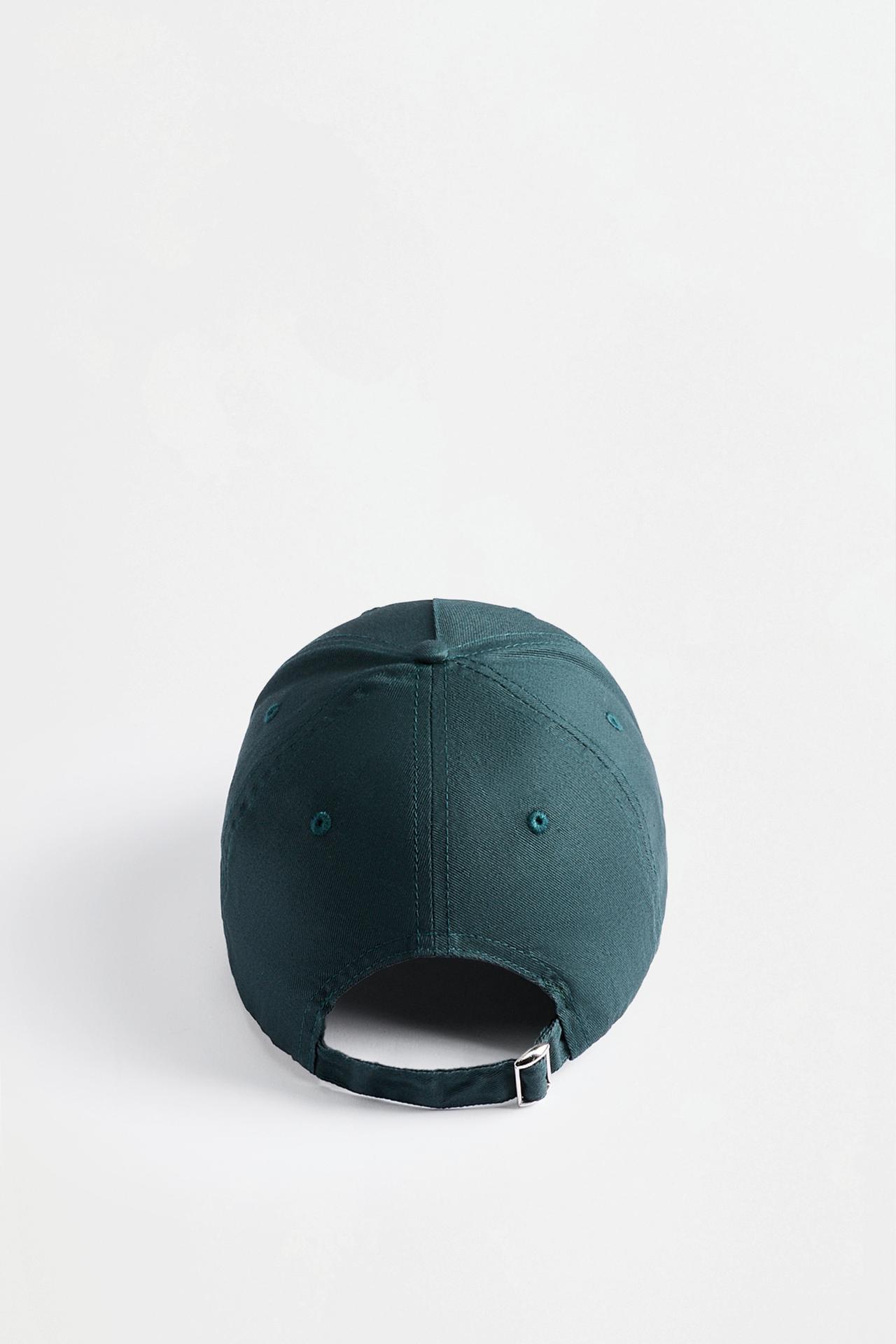 Slogan embroidery cap — GREEN