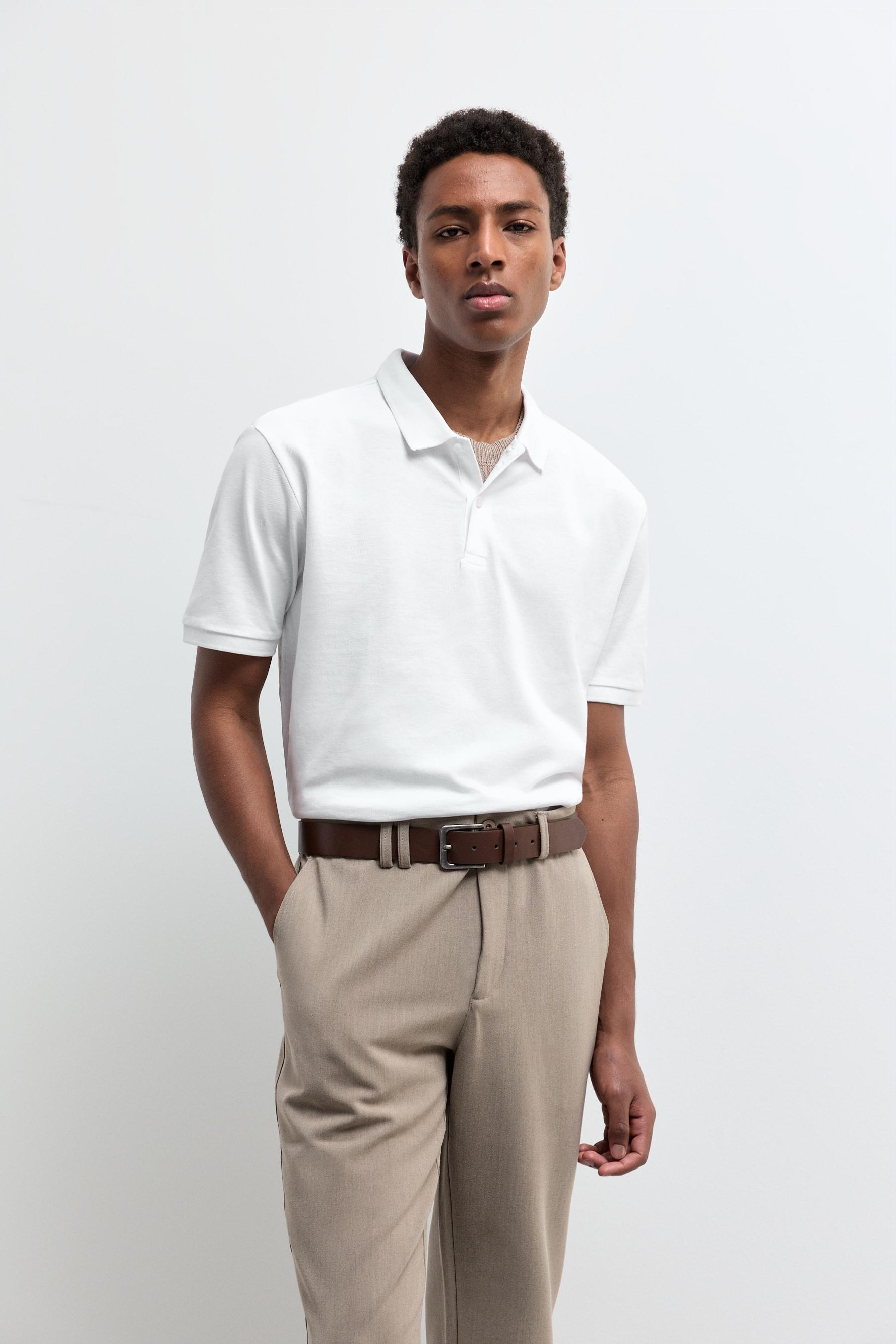 Basic polo shirt — WHITE