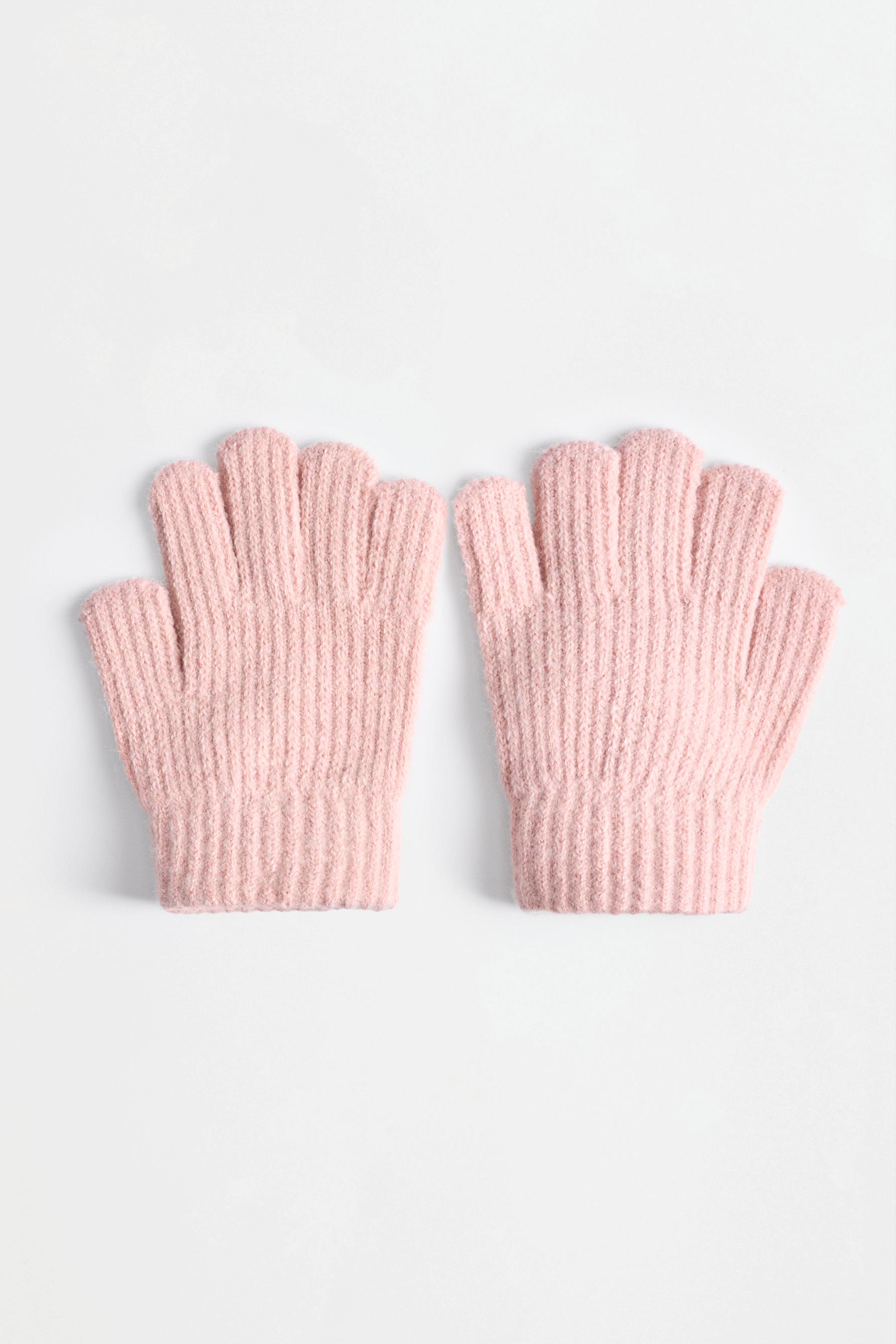 Knit gloves — PINK