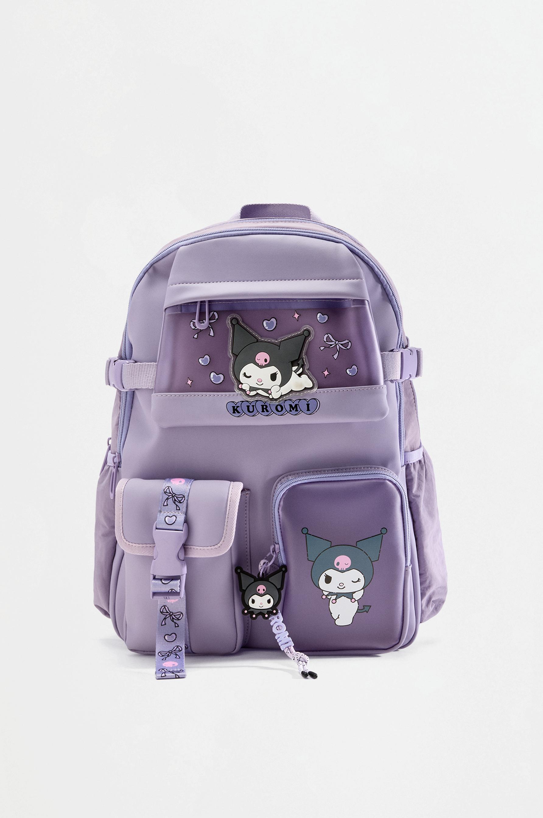 Kuromi ©SANRIO multi-pocket backpack — Tan