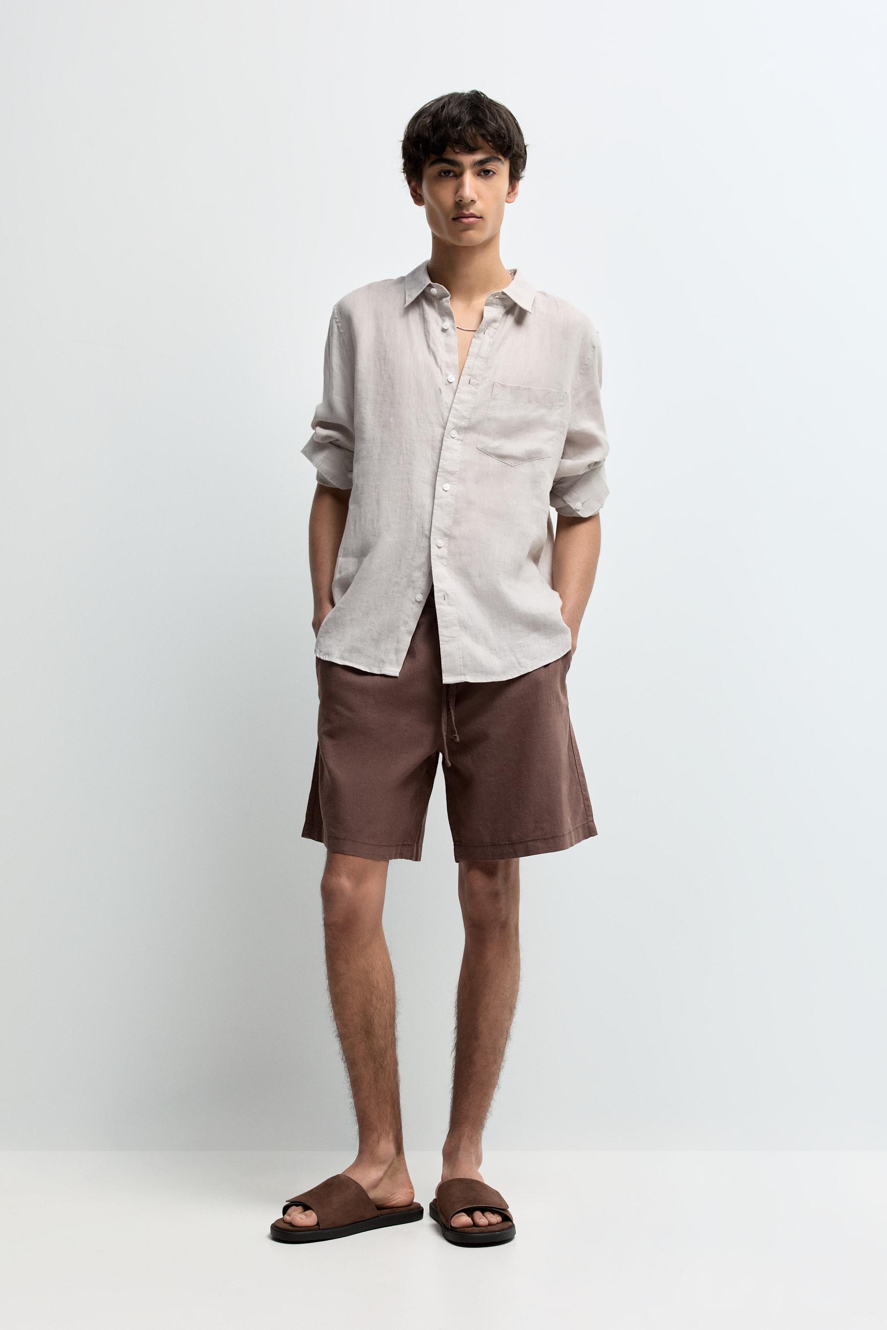 Bermuda jogger lino - algodón