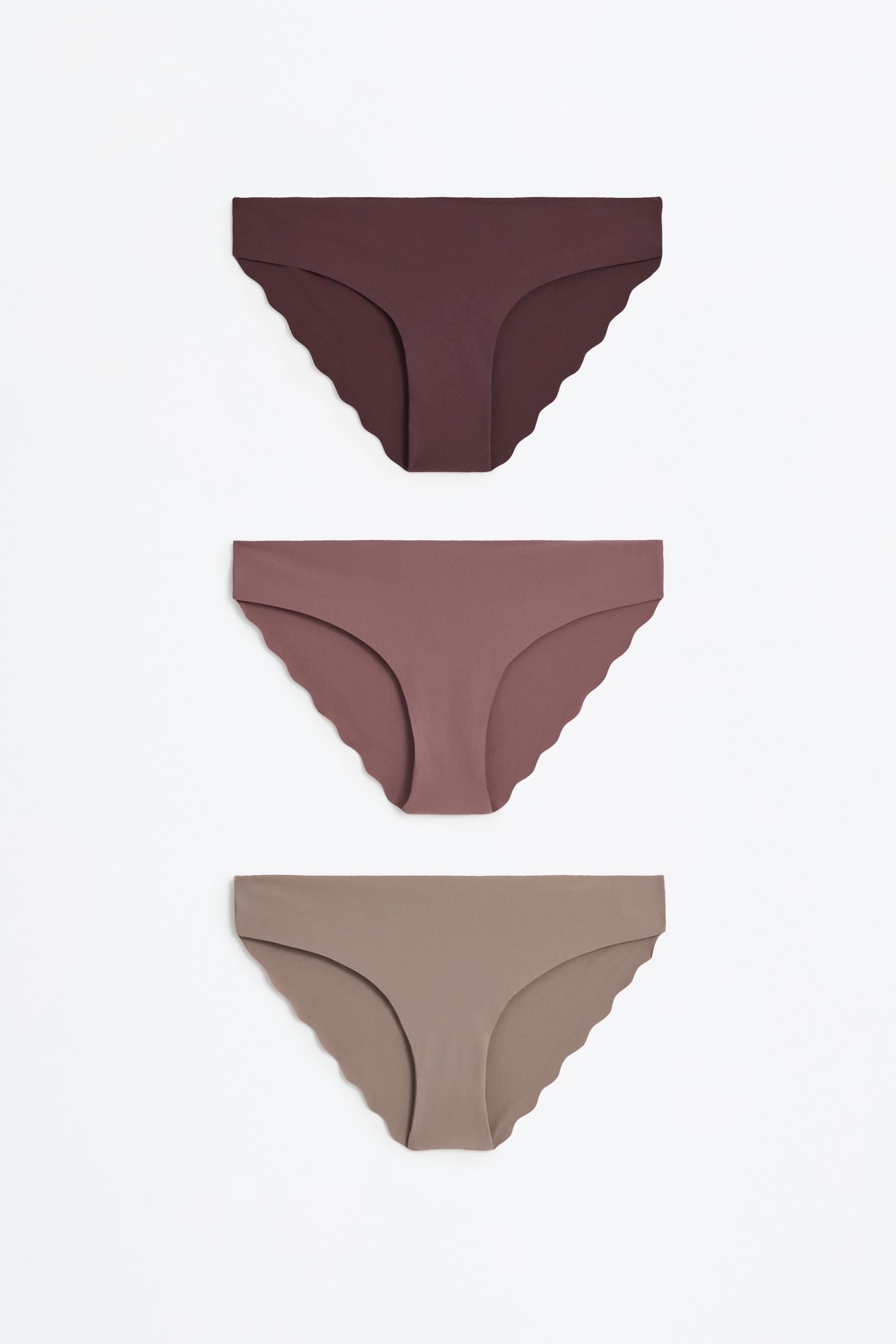 Pack of 3 classic microfibre briefs — DARK BROWN