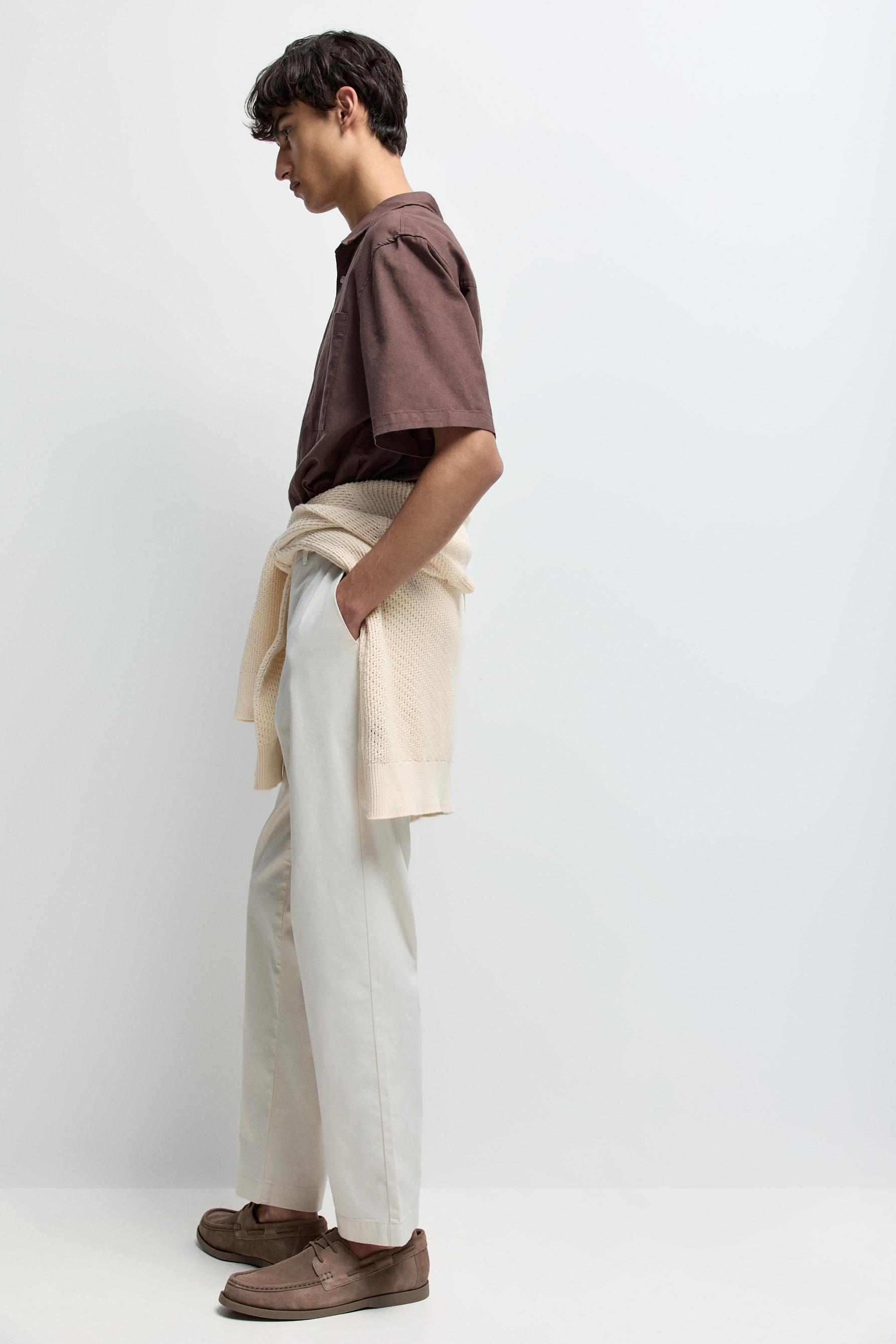 Slim fit chino trousers — OFF WHITE