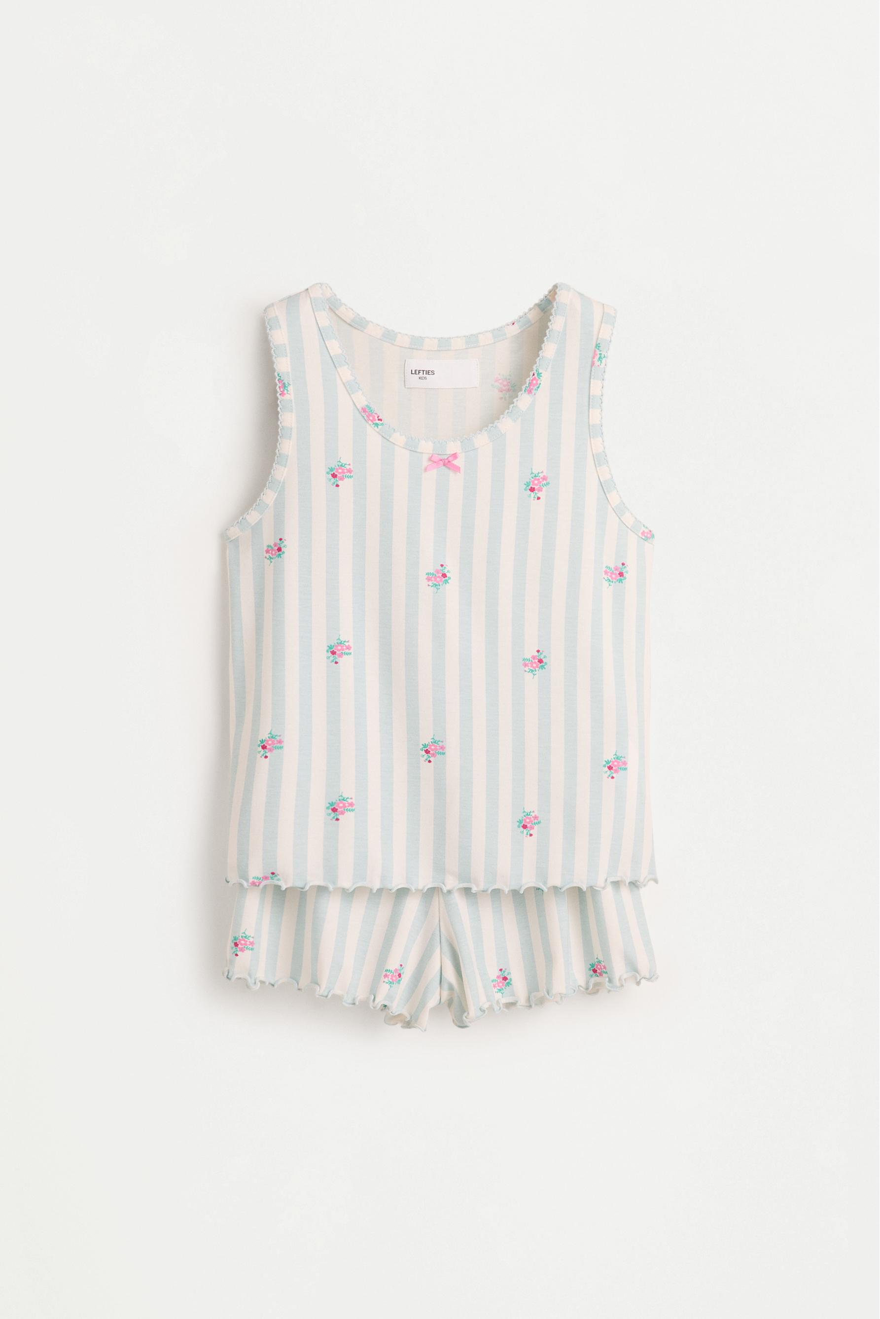 Printed short pyjamas — PALE BLUE