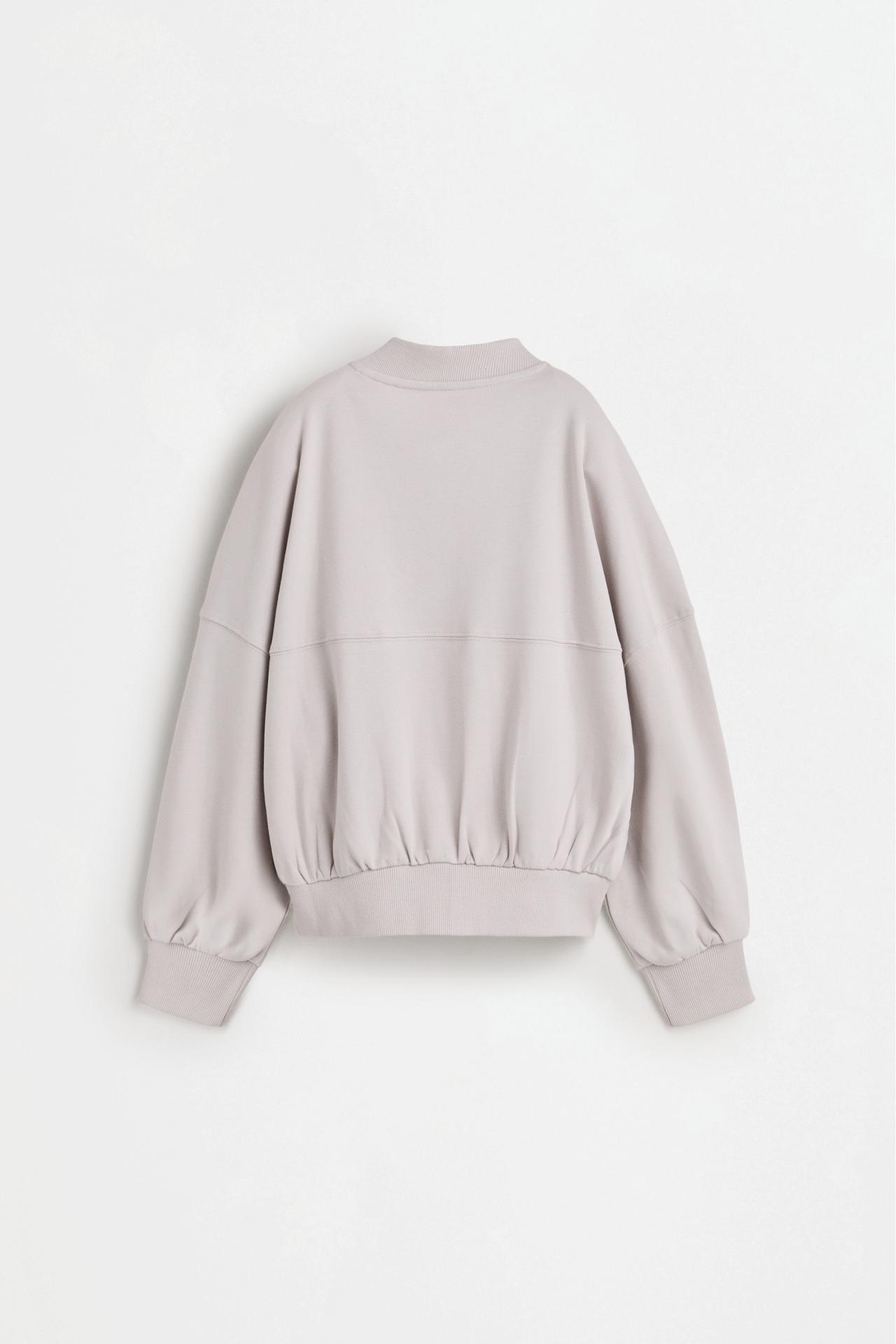 Interlock zip jacket — PEARL GREY