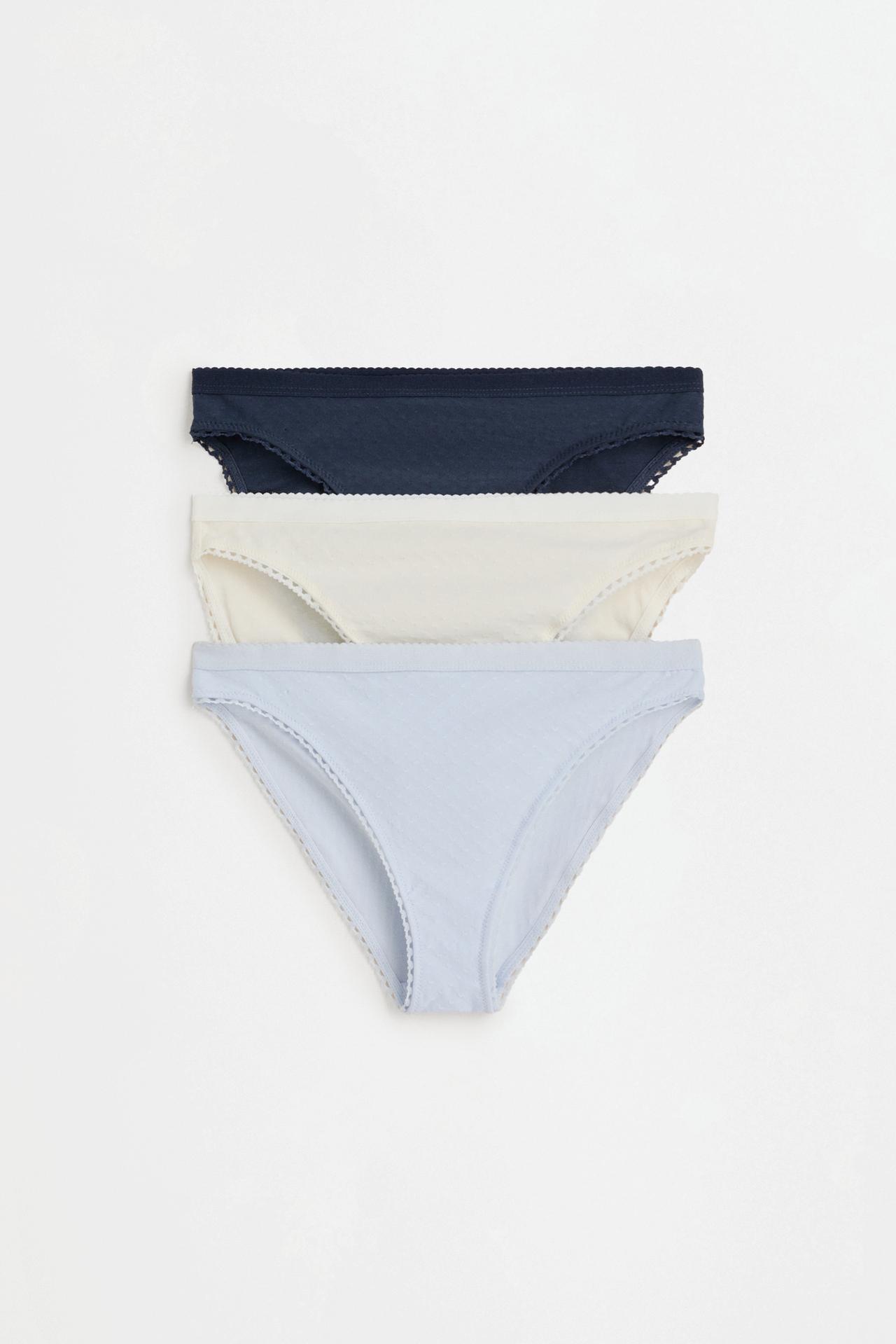Classic dotted mesh briefs (3-pack) — SKY BLUE