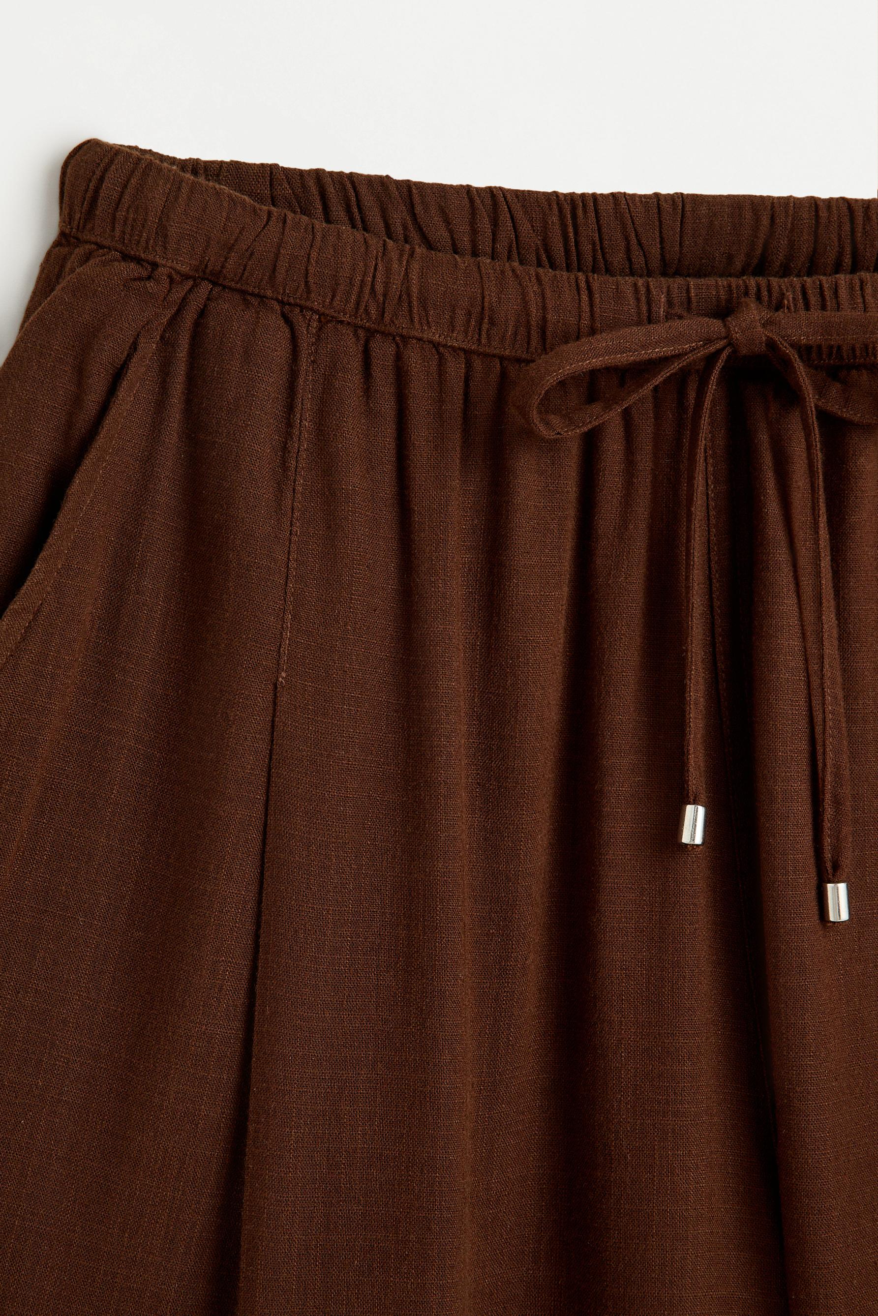 Lightweight wide-leg jeans — BROWN MARL