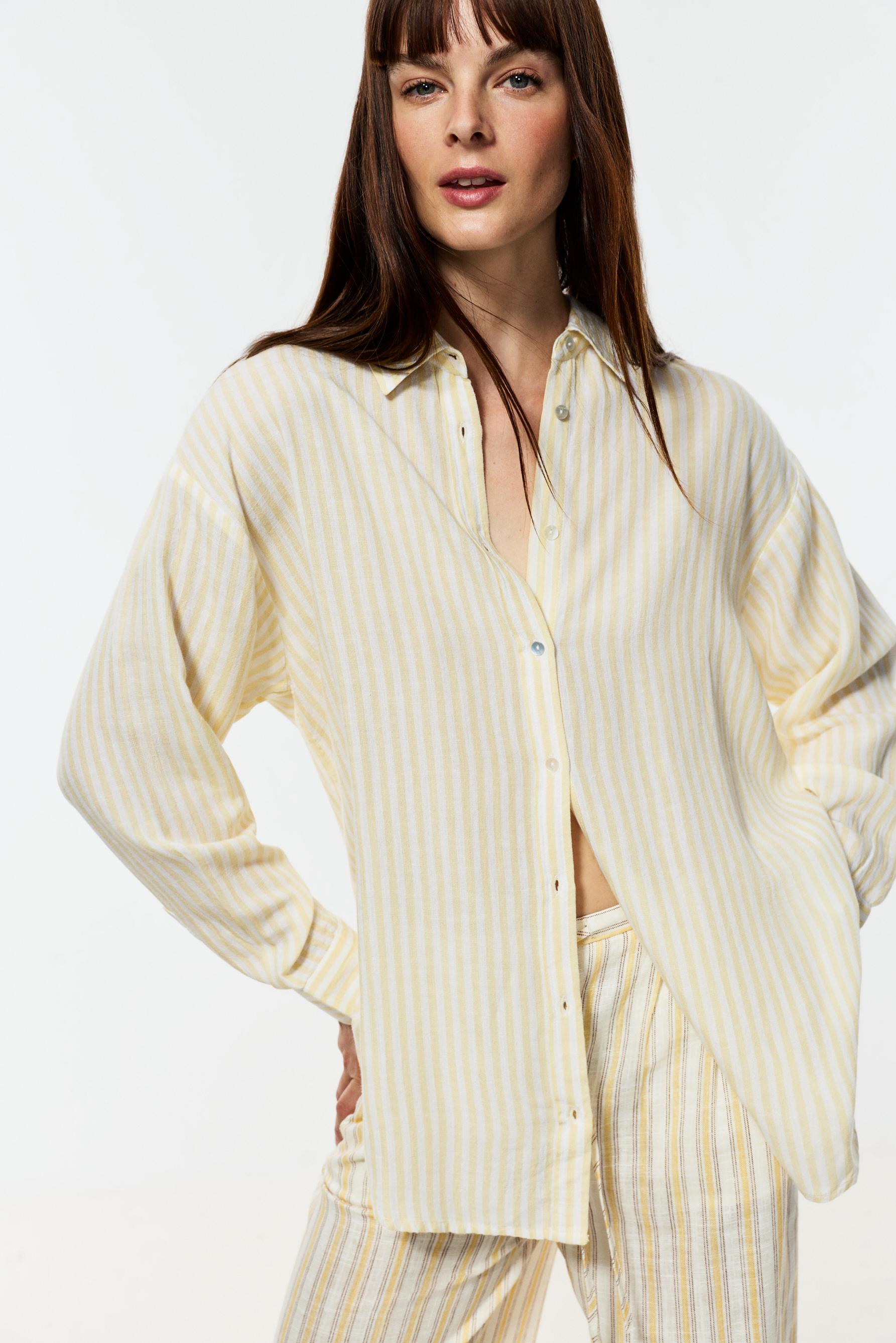 Oversize rustic shirt — YELLOW