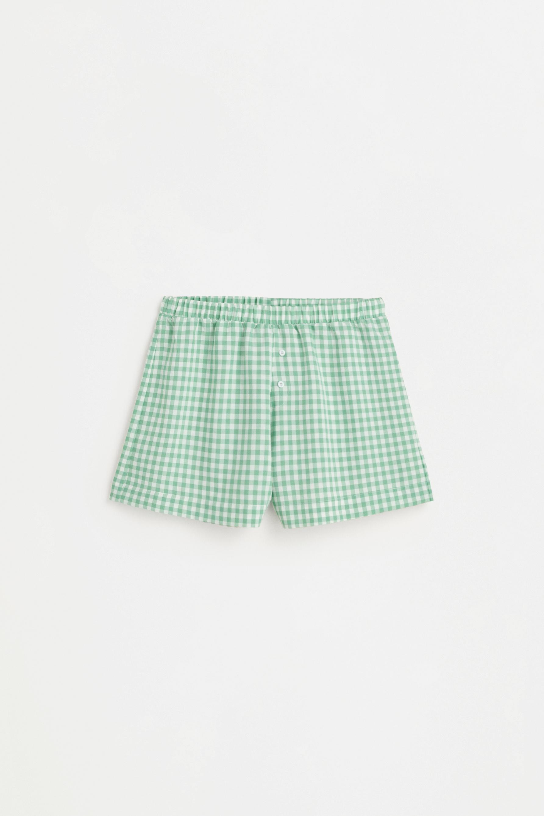 Gingham boxer shorts — GREEN