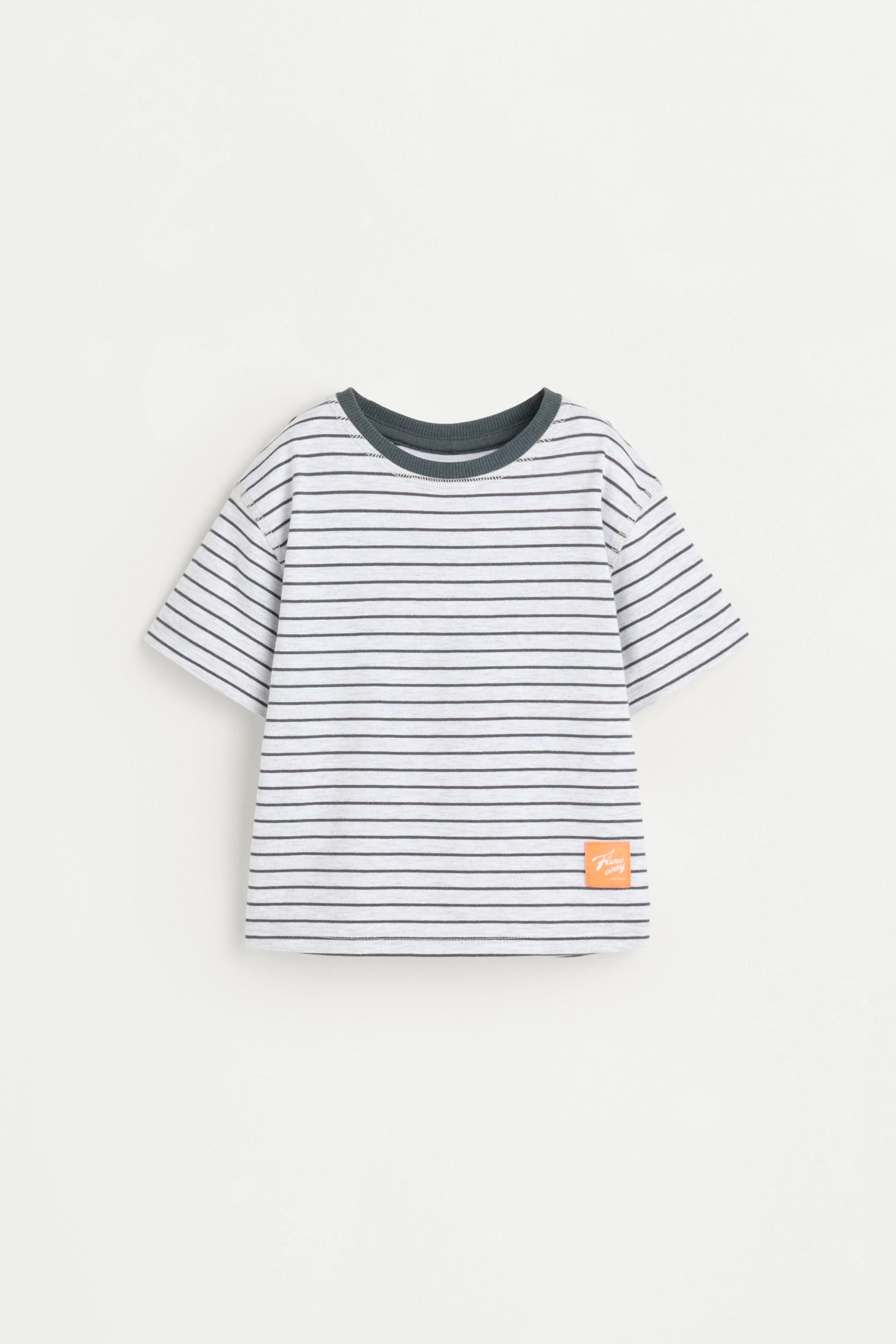 Striped T-shirt — PALE GREY
