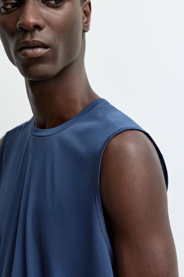 Sleeveless sports T-shirt — BLUE 3