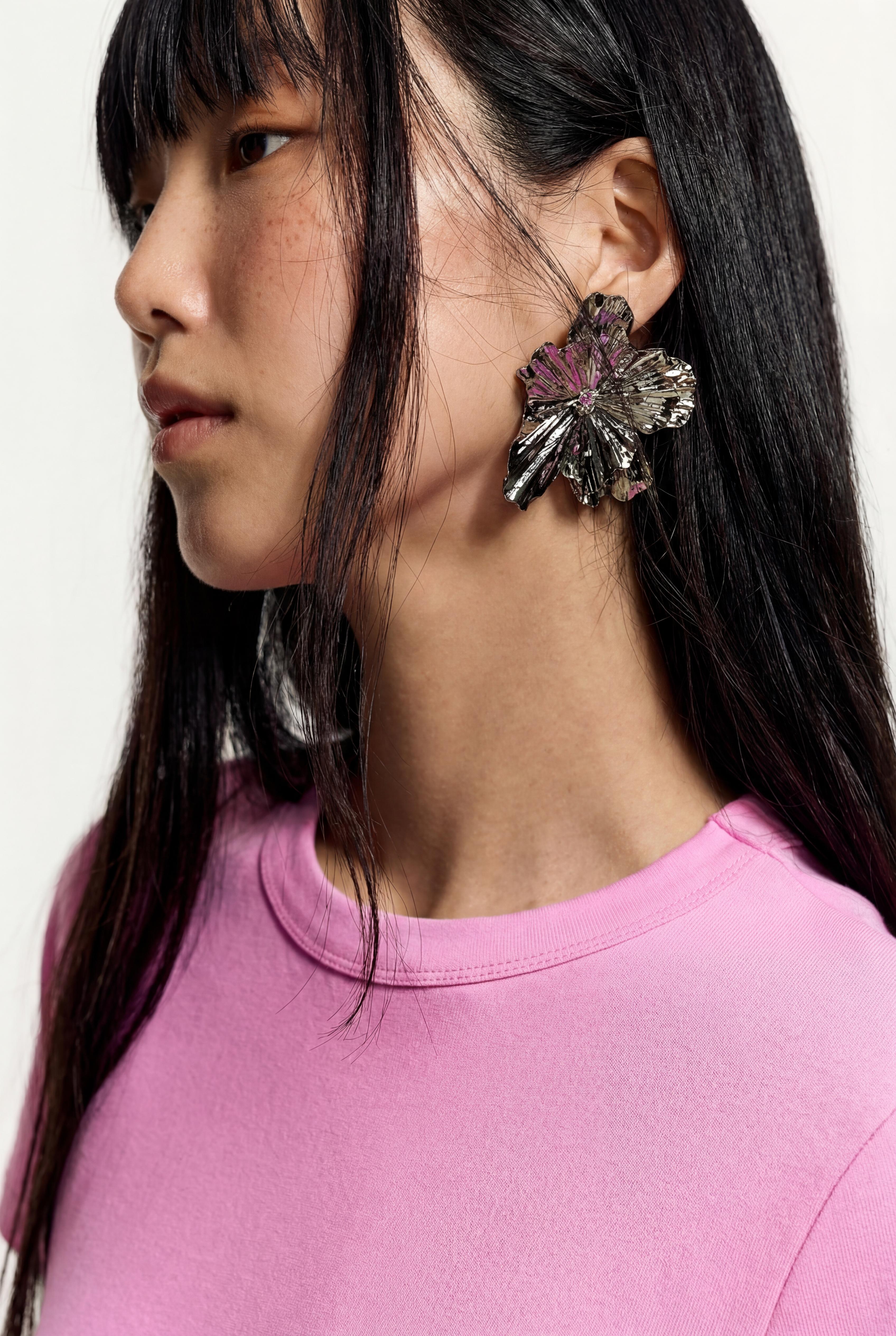 Flower earrings — SILVER