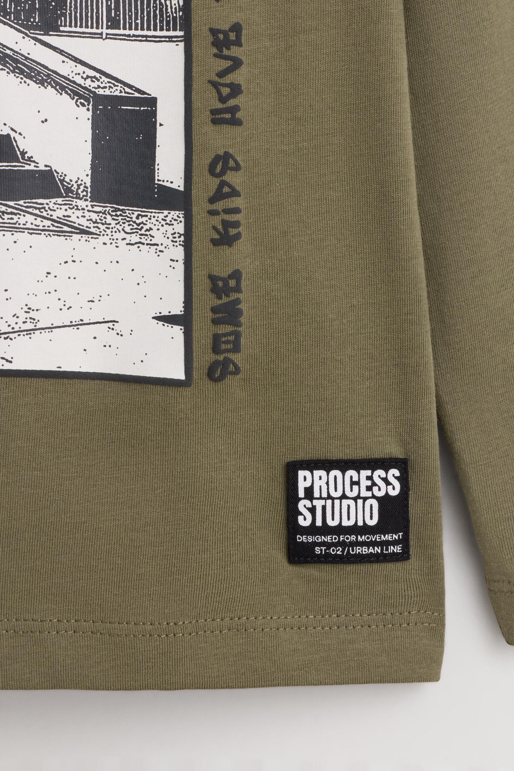 Printed T-shirt — KHAKI