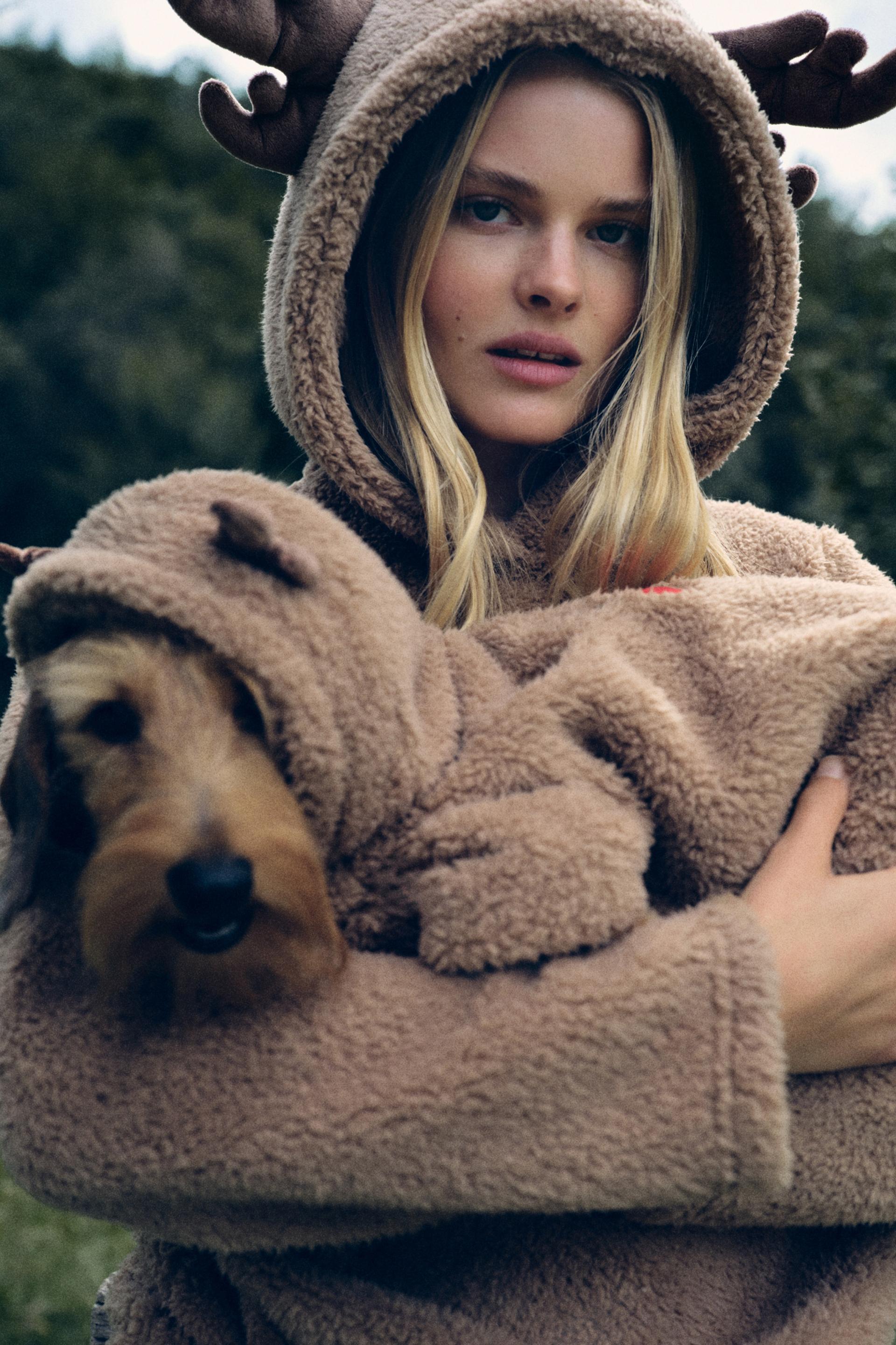 Mujer | Pijama reno pelito con capucha