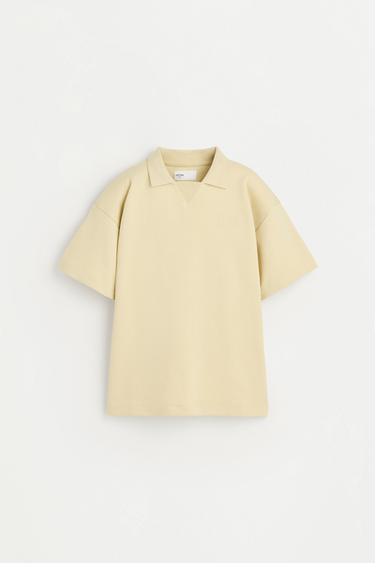Interlock polo shirt with text — VANILLA 1