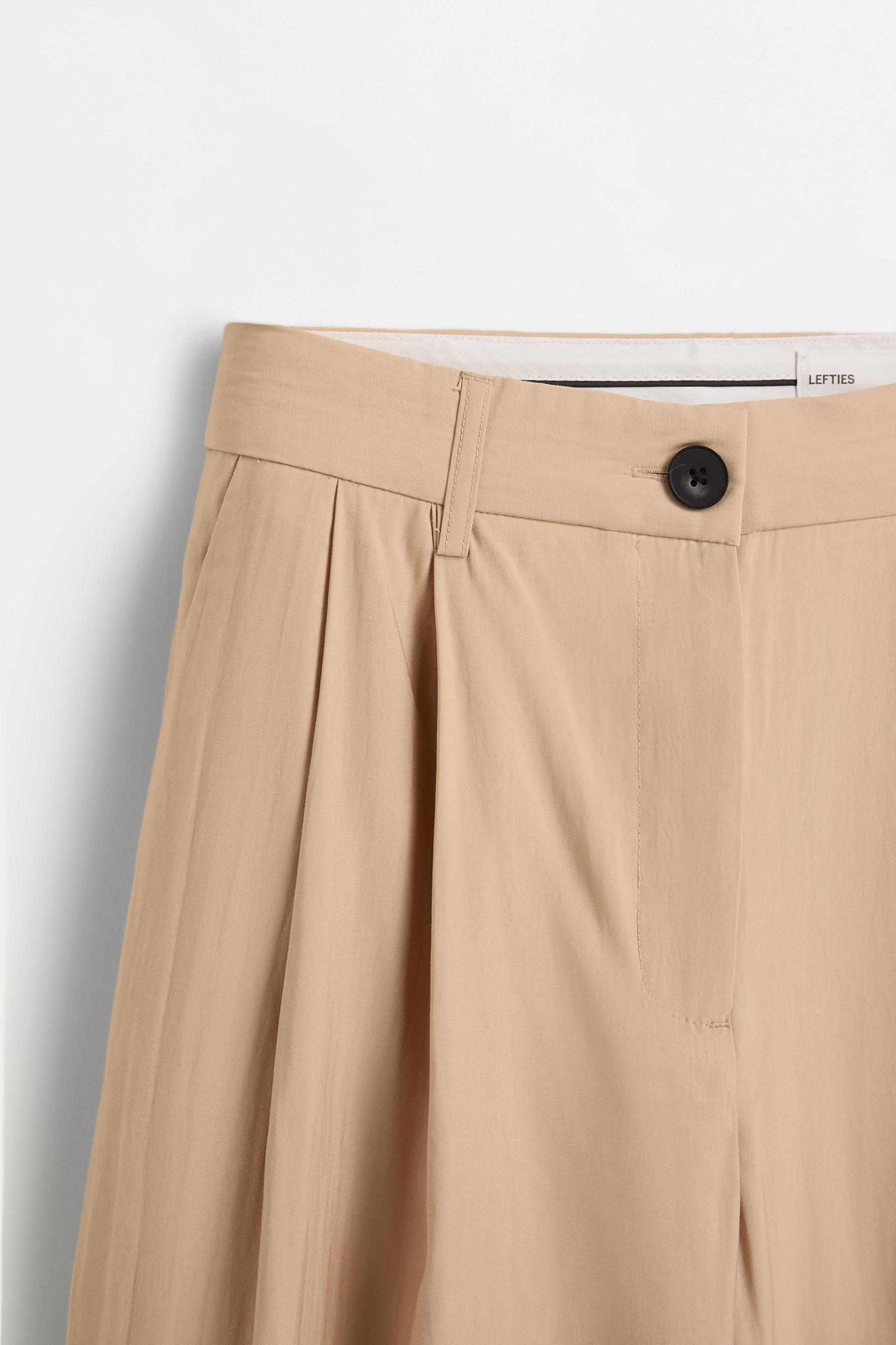 Flowing wide-leg trousers — LIGHT CAMEL