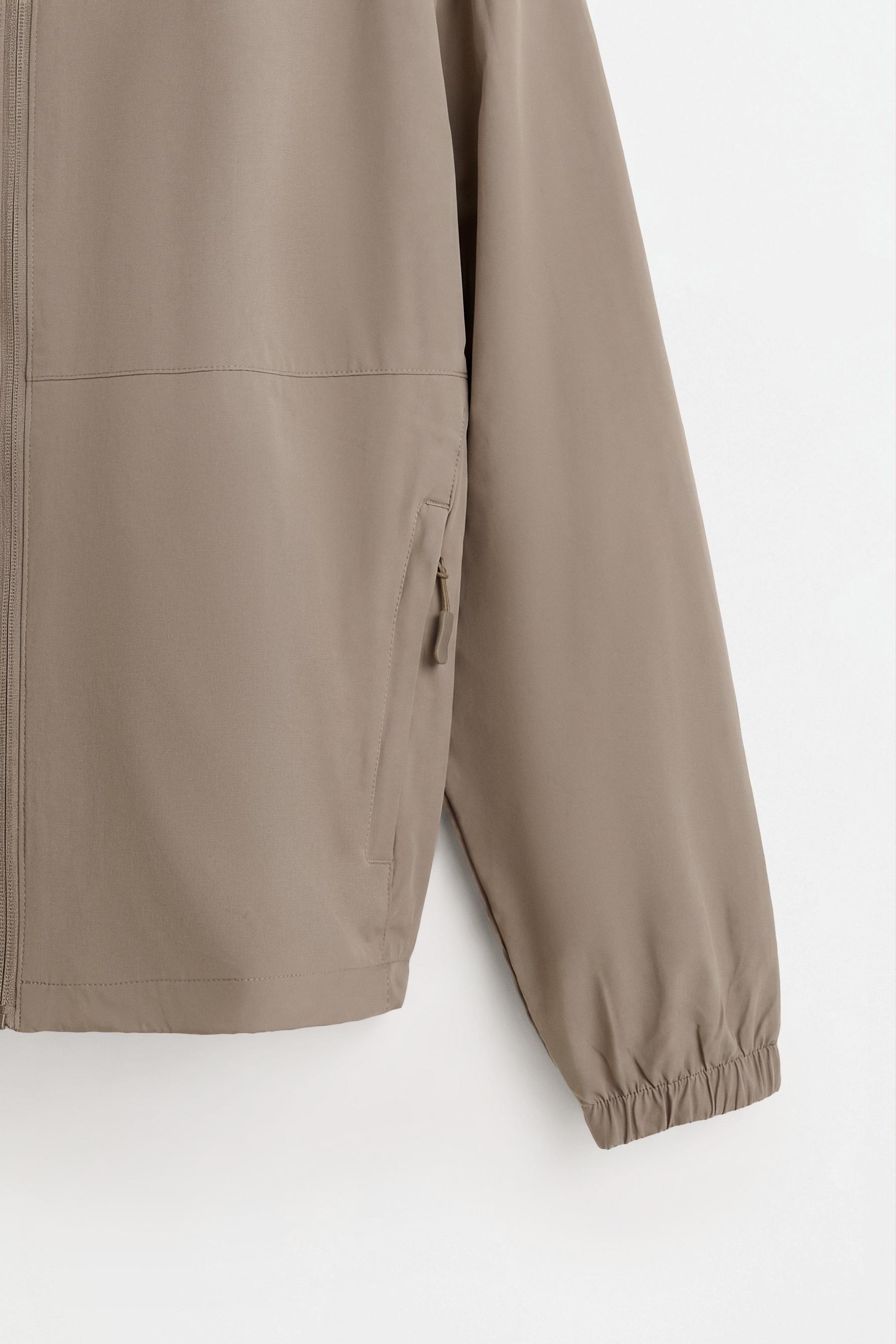 High neck windbreaker — VANILLA