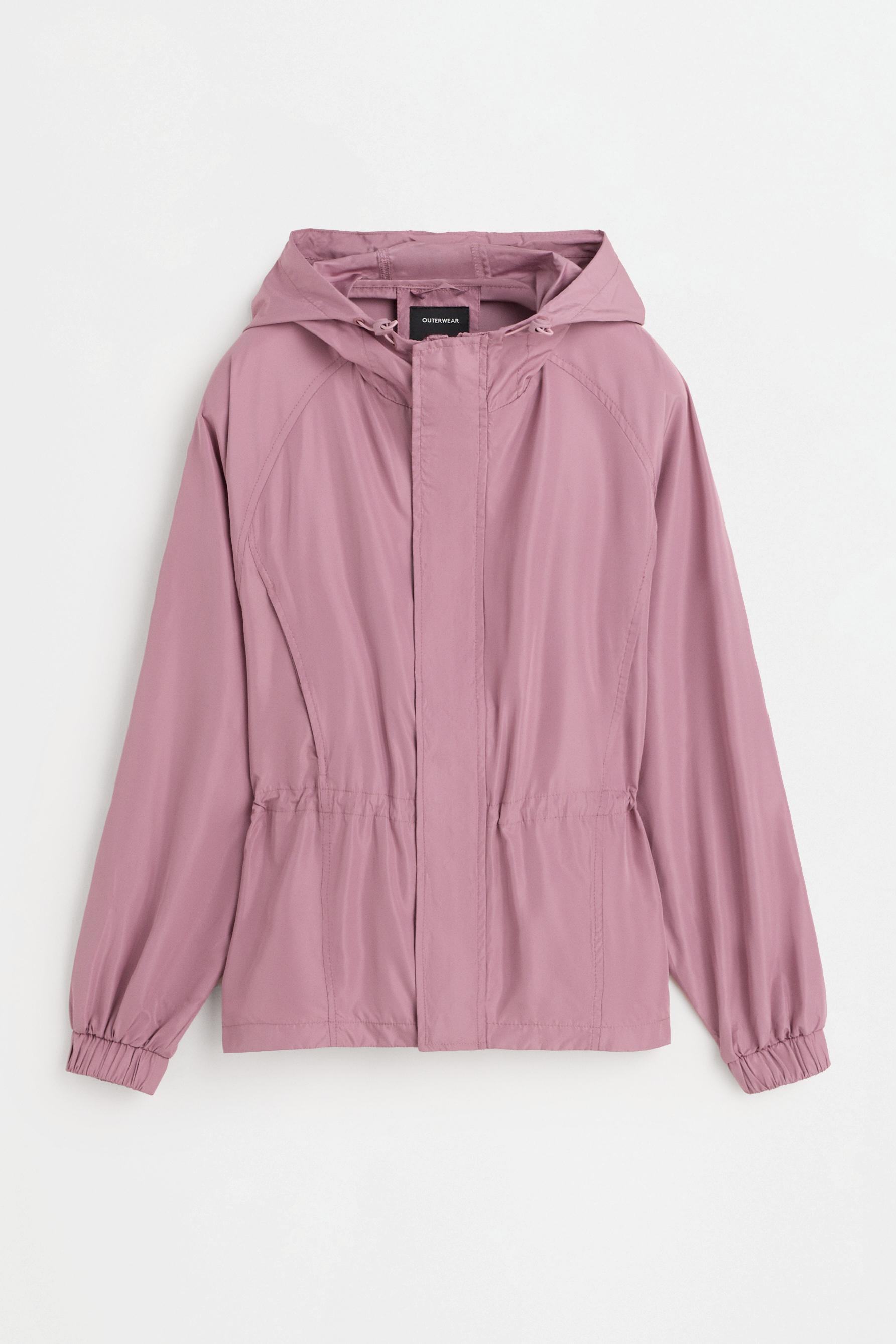 Gathered sports windbreaker — PINK
