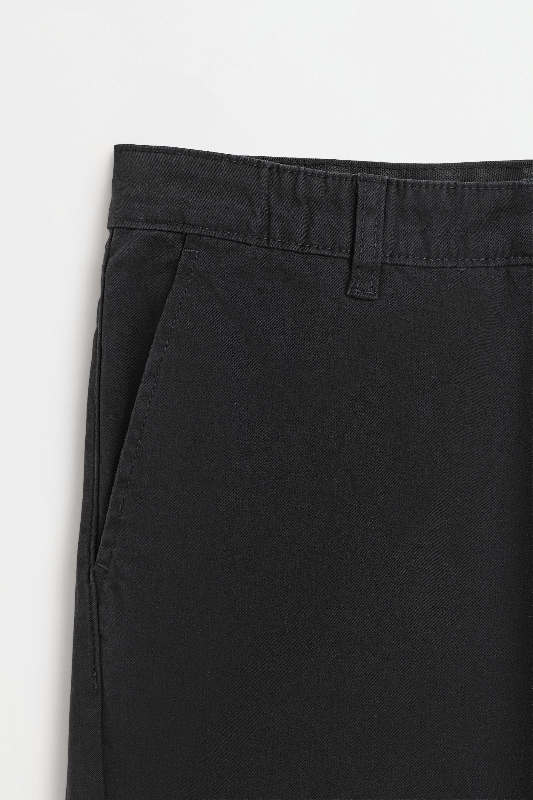 Skinny fit chino trousers — BLACK