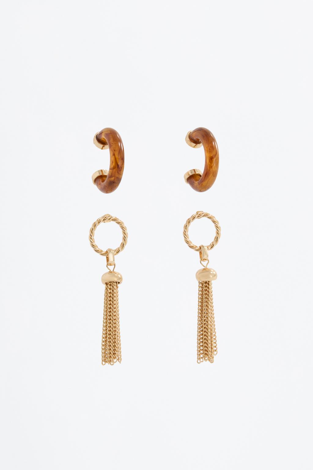 2-pack of combined earrings