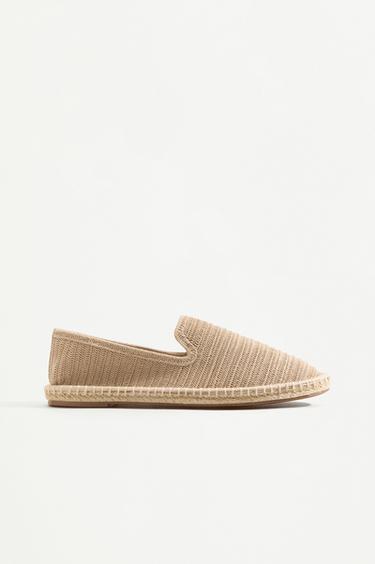 Crochet jute effect espadrilles — BEIGE 1