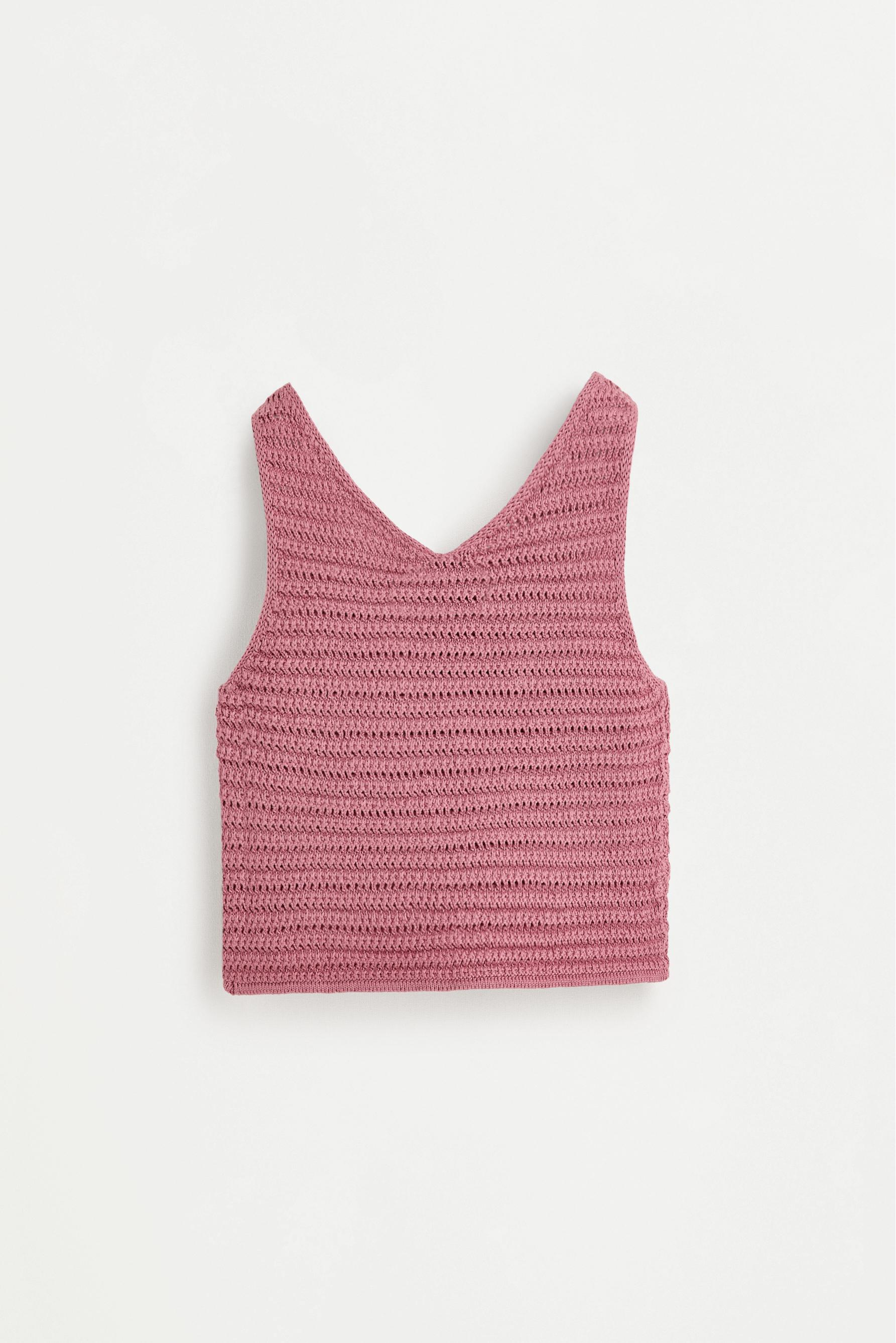 Cutwork top — PINK
