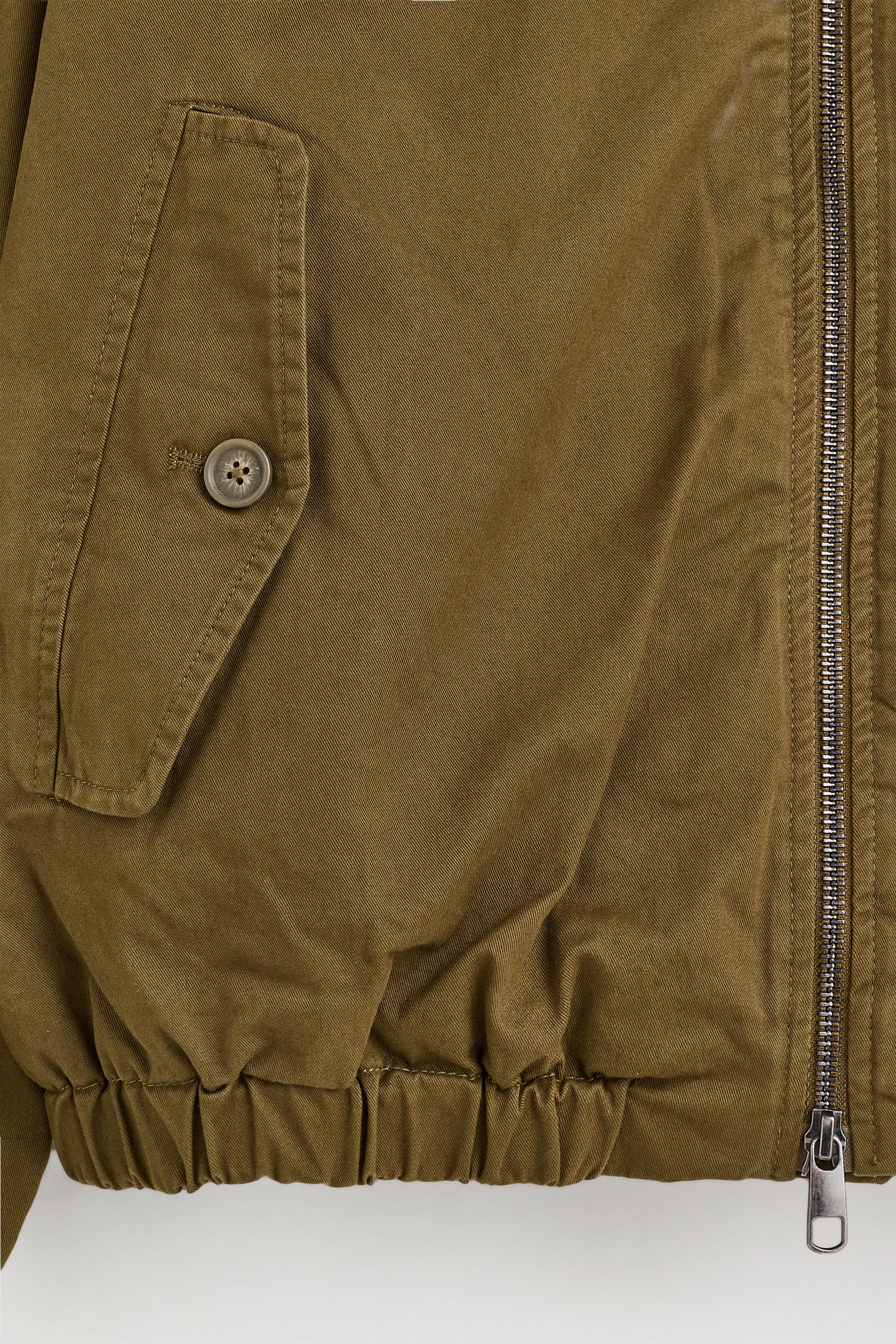 High neck jacket — DARK KHAKI
