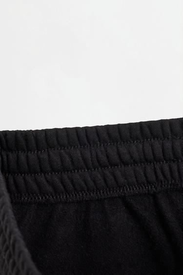 Solid plush trousers — BLACK 3