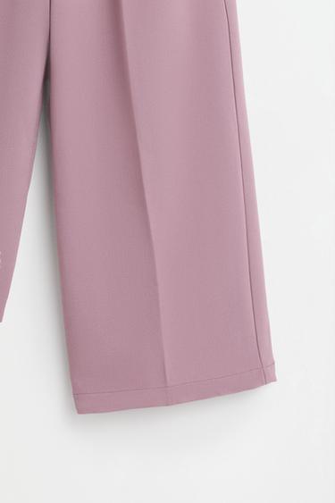 Double waistband wide-leg trousers — PINK 4
