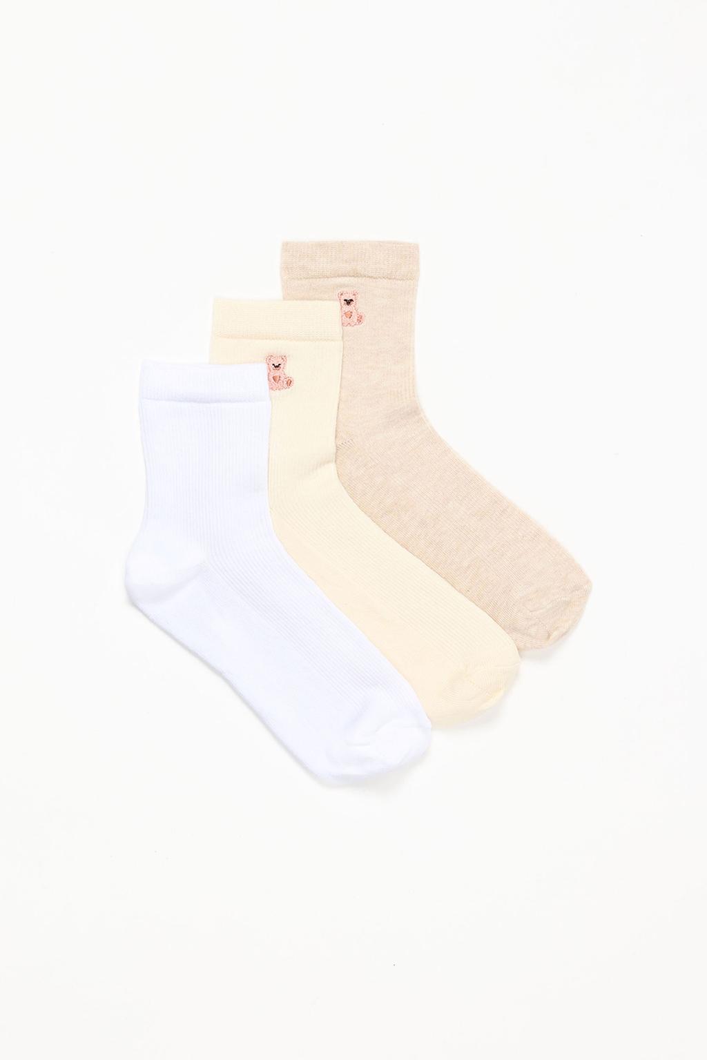 Pack of 3 pairs of short bear socks