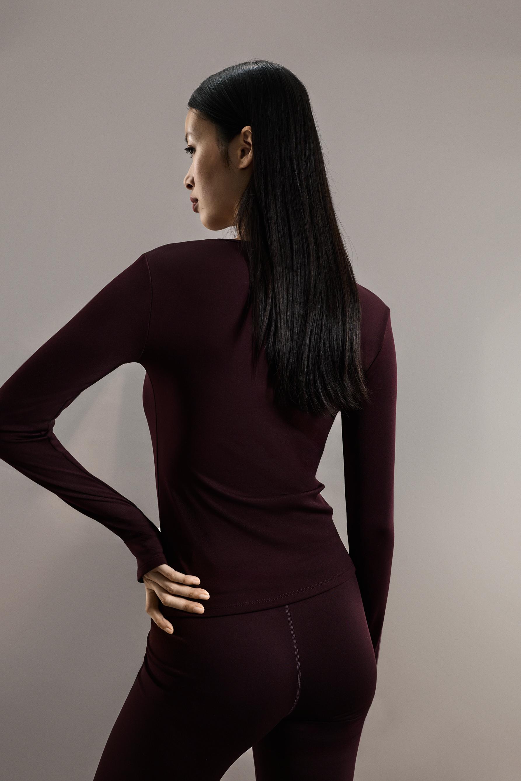 MEDIUM WEIGHT thermal insulation T-shirt (-7ºC to 9ºC) — DARK BURGUNDY