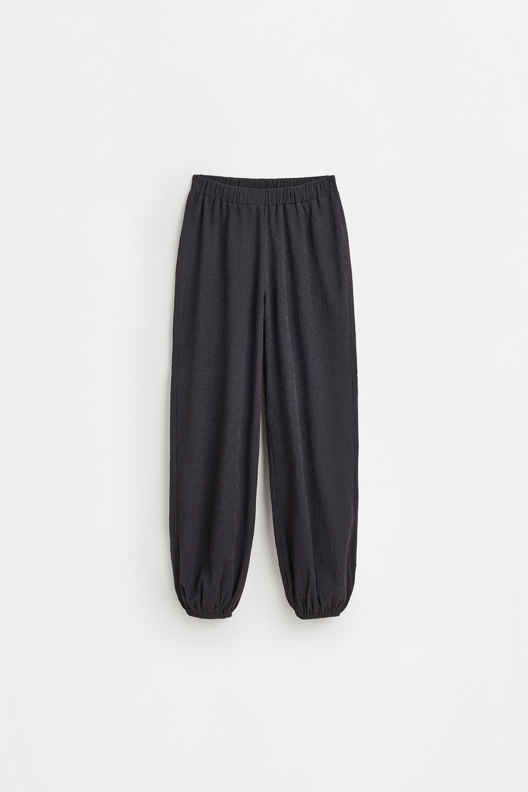 Crepe sarouel trousers — ANTHRACITE GREY