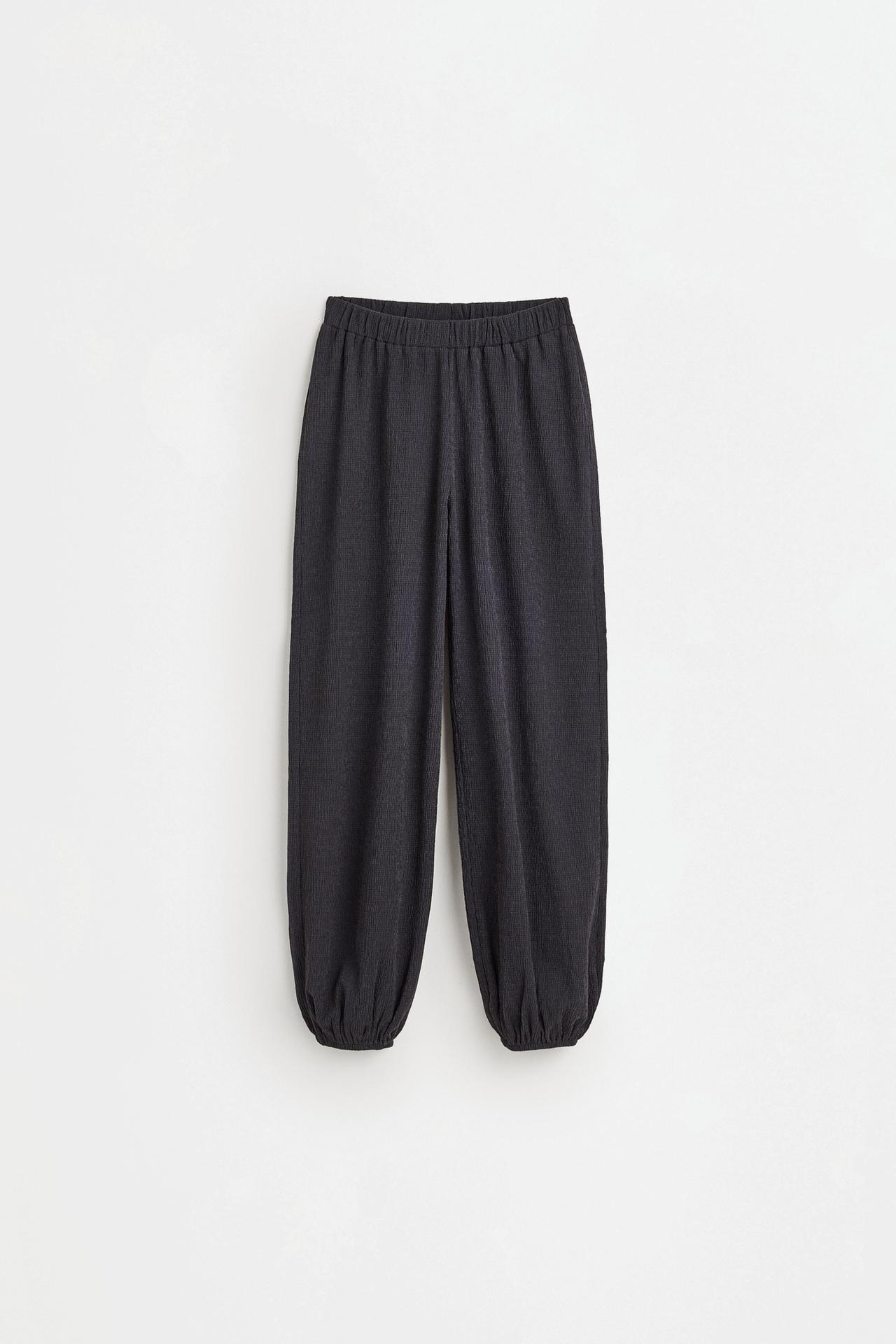 Crepe sarouel trousers — ANTHRACITE GREY