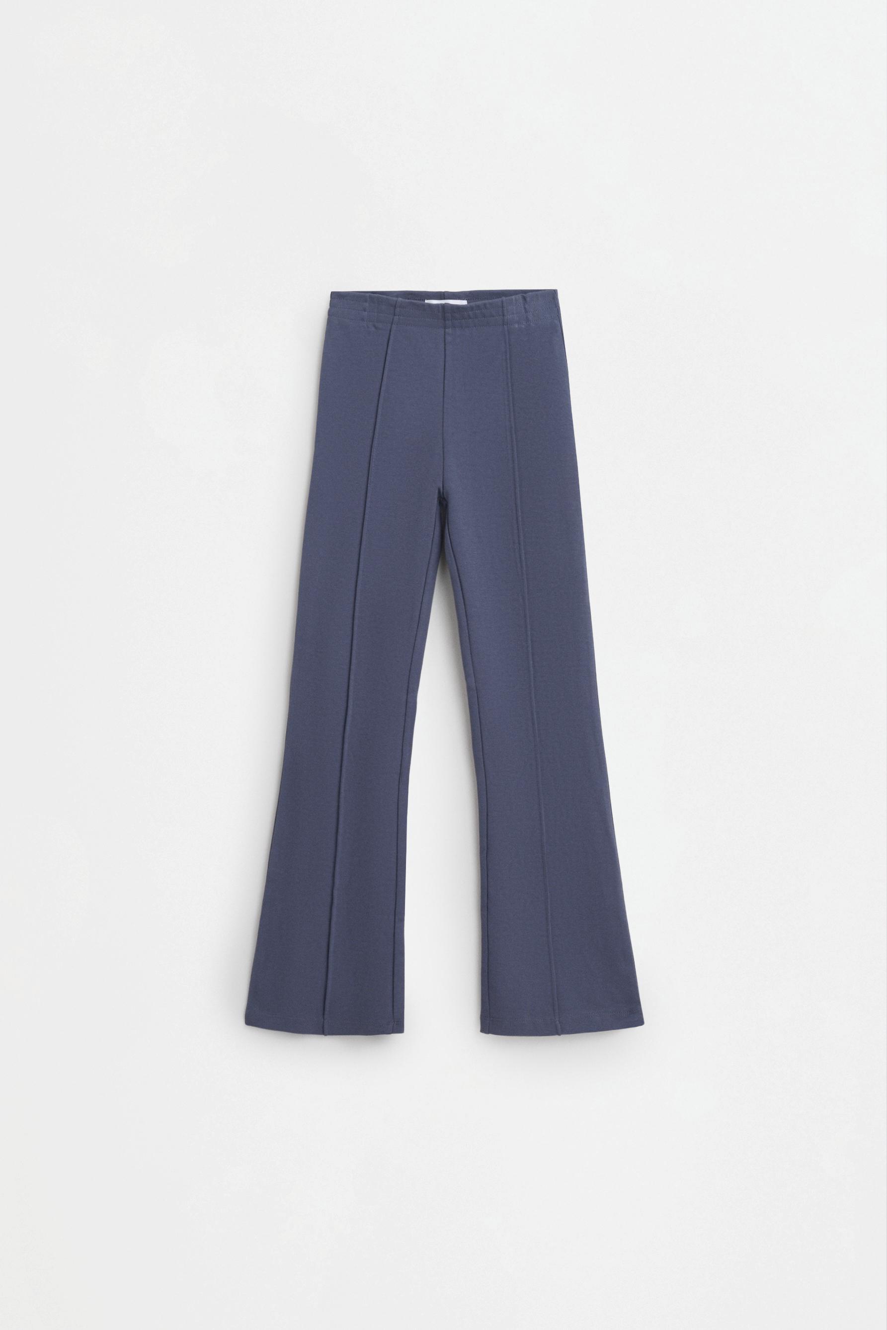 Interlock sweatshirt and flared leggings co-ord — BLUE GREY
