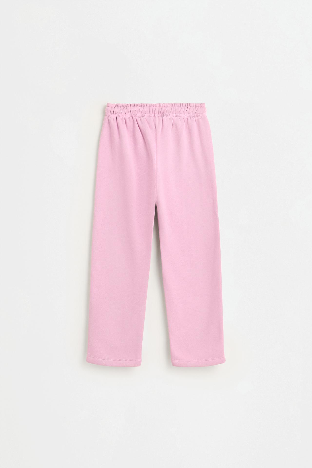 Straight-leg plush trousers — FADED PINK