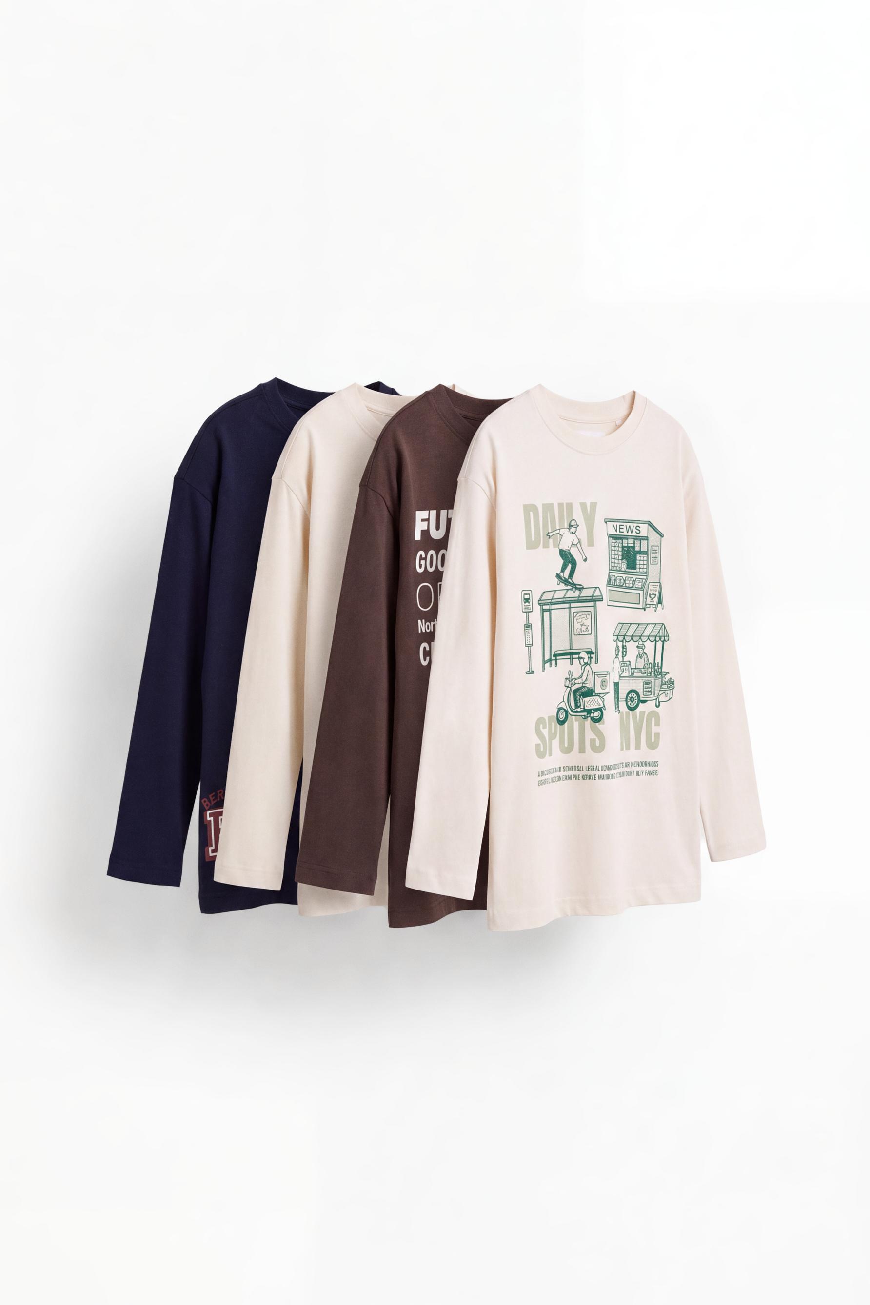 Pack 4 camisetas estampadas