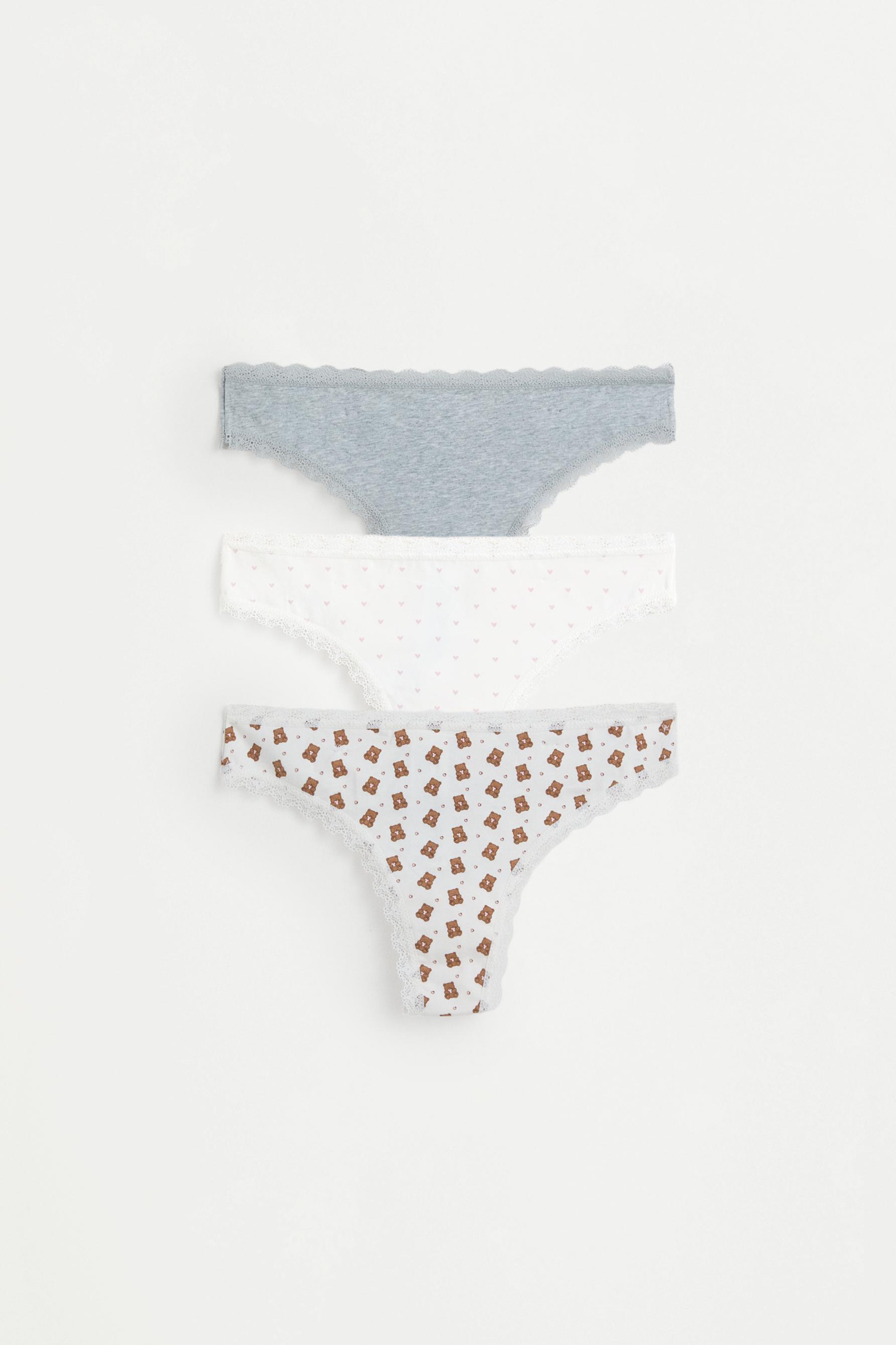 Printed Brazilian Briefs (3-Pack) — ECRU/YELLOW
