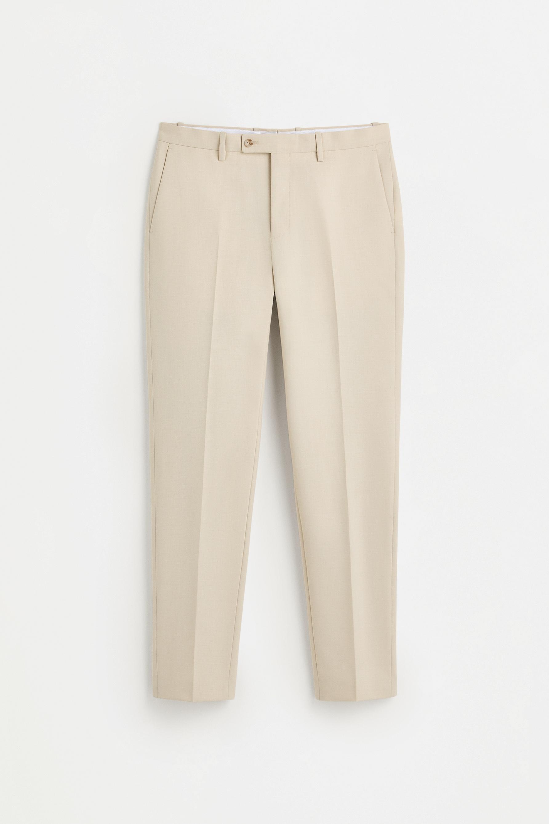 Slim fit suit trousers — OFF WHITE