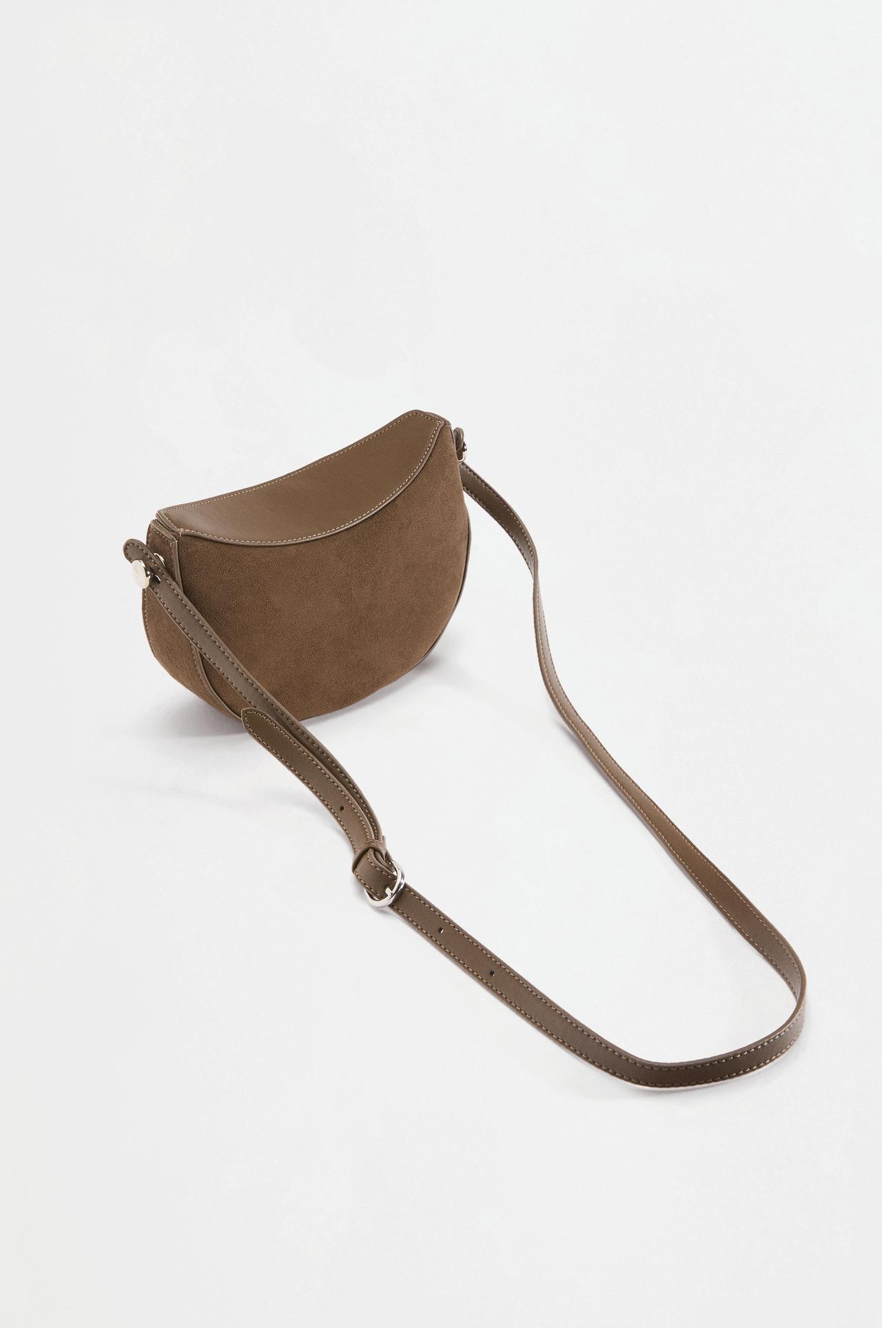 Half-moon crossbody bag — KHAKI