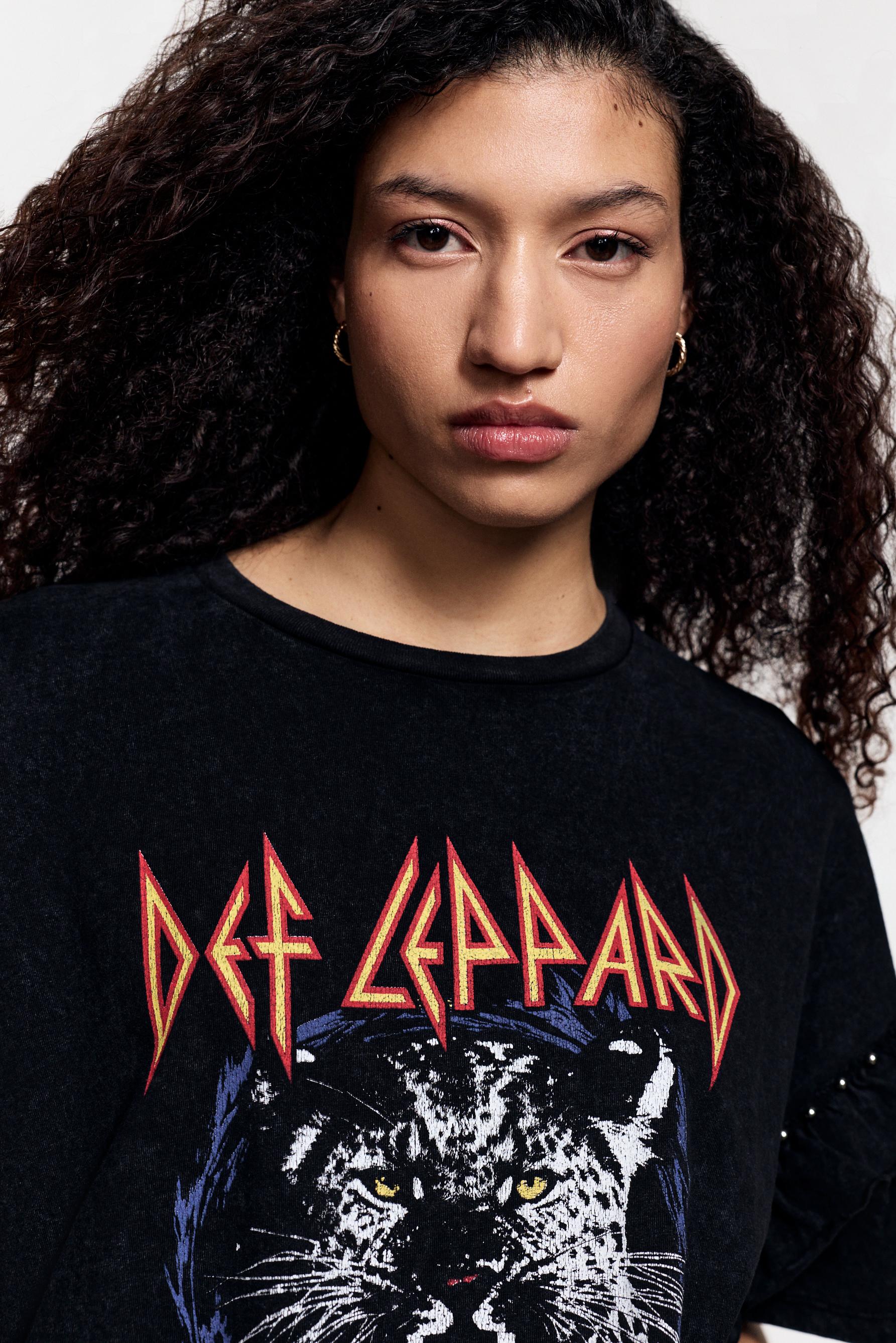 Def Leppard ©Universal ruffle T-shirt — ANTHRACITE GREY